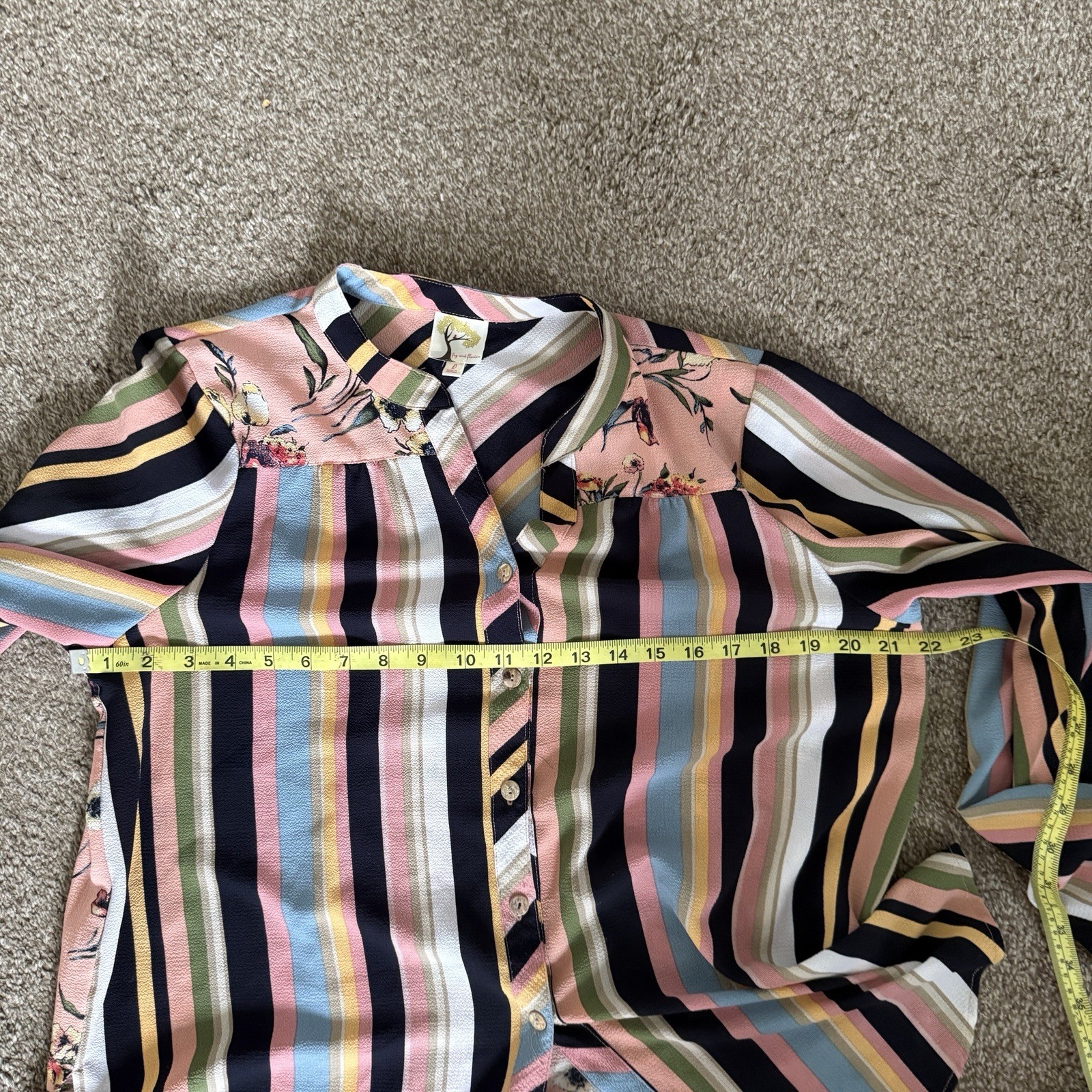 Fig and Flower Multi Color Popular nordstrom Brand Women’s Blouse Large