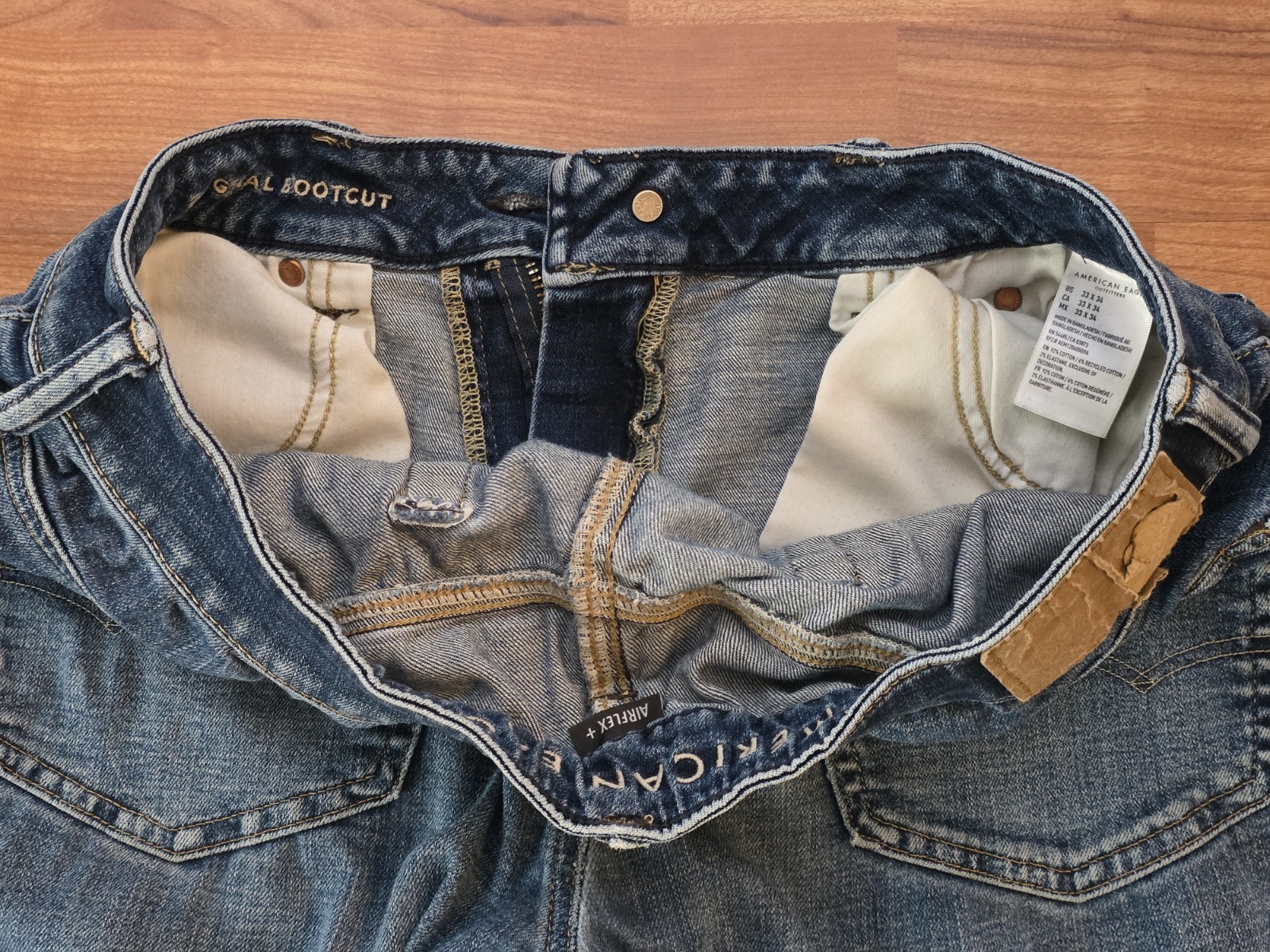 American Eagle AirFlex+ Original Bootcut Jeans Men’s 32×34 Denim