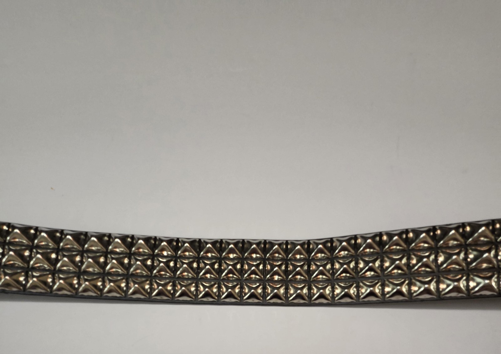 Funk Plus Belt Mens Small Black Leather Silver Studded Pyramid Punk Rock