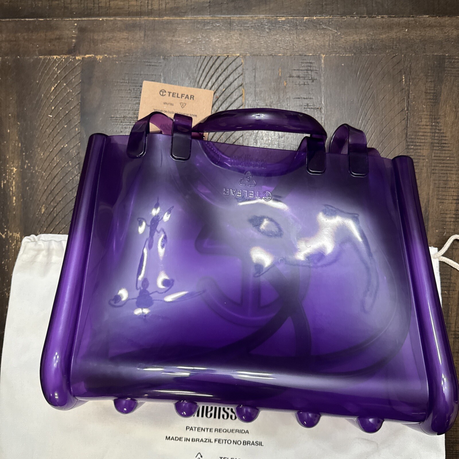 New W/ Tags Melissa X Telfar ‘Medium’ Jelly Shopper – Purple