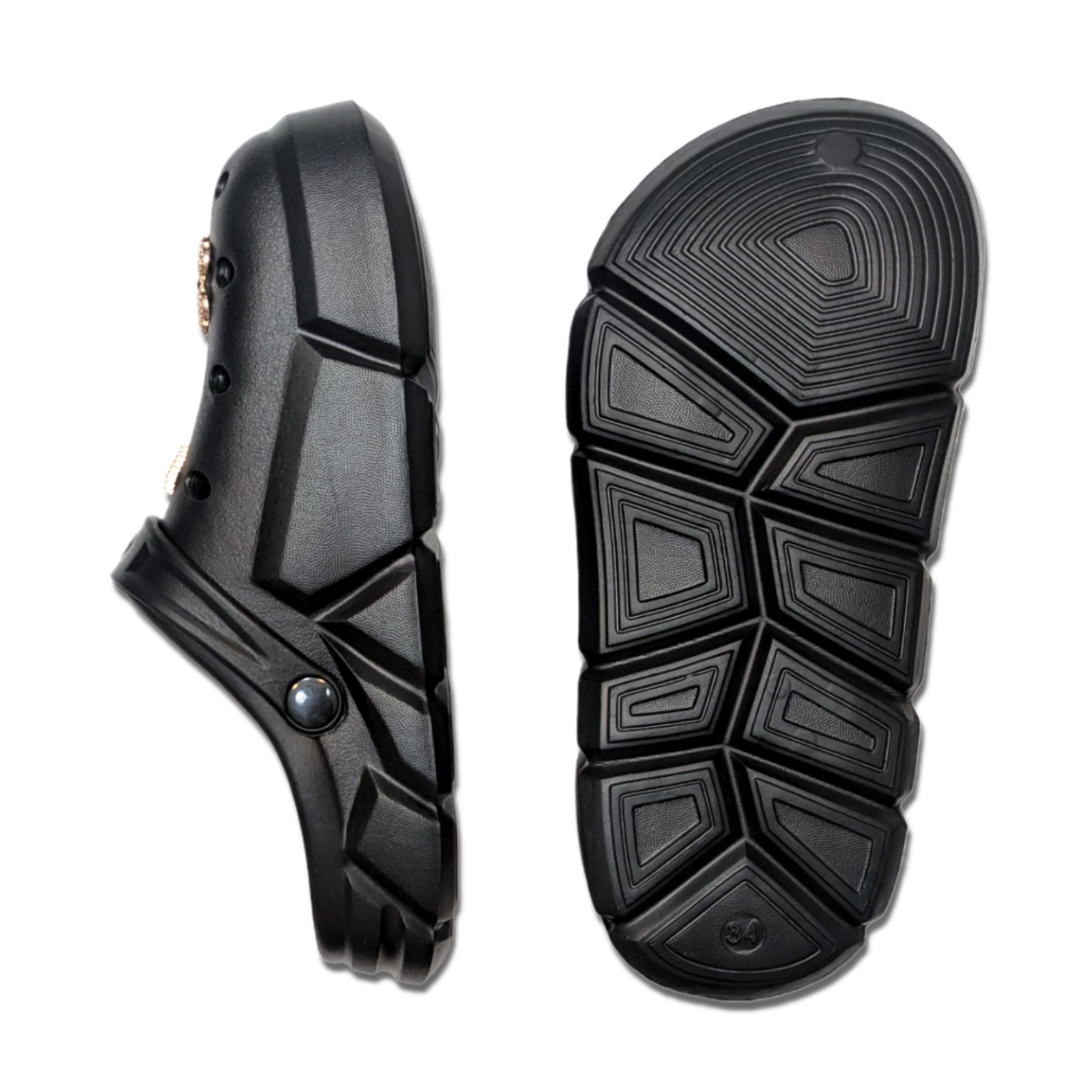 GIRL’S BLACK CLOGS – Accessories Optional, Little & Big Kids’ (C11-J4)