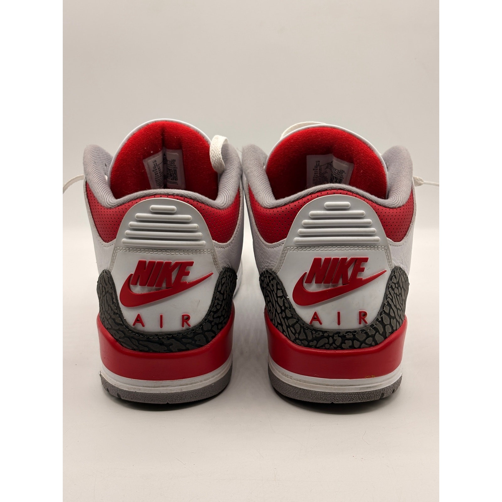 NIKE AIR JORDAN 3 Retro Fire Red Gray Cement White DN3707-160