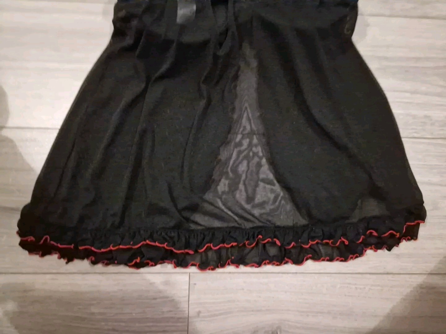BNWOT Vintage Ann Summers Insinuate Black Mesh & PVC Babydoll Set Size M/L 16-20