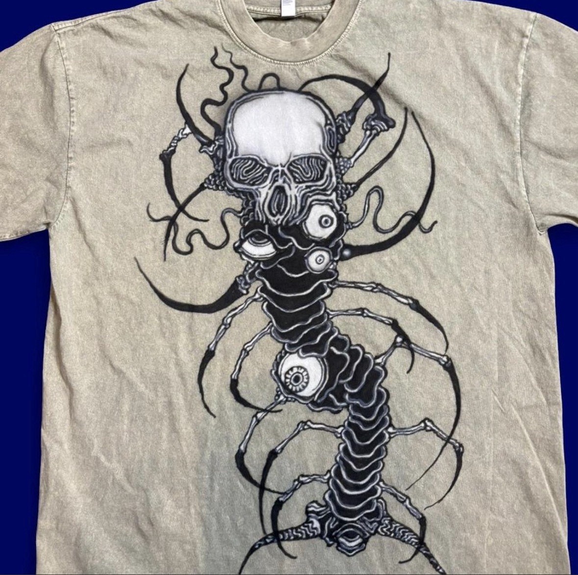 Hand Airbrushed Los Angeles Apparel Men’s XL Heavyweight Cotton Crew Neck Tee
