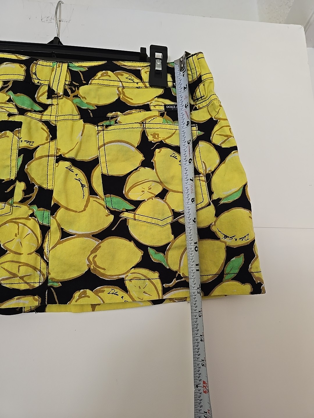 Dolce & Gabbana Beachwear Lemon Print Mini Skirt Size M Made In Italy Authentic