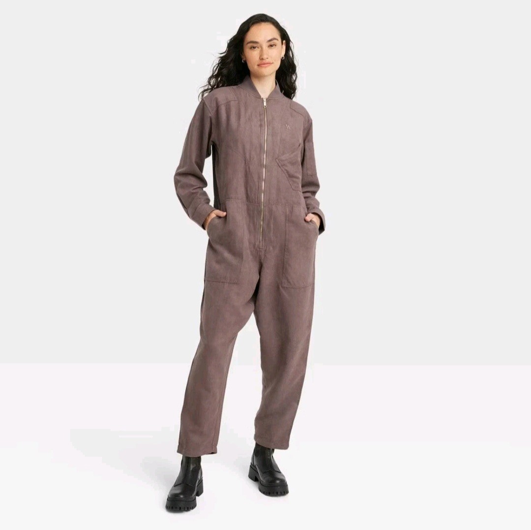 NWOT Houston White Adult Flight Jumpsuit – Brown Sz S