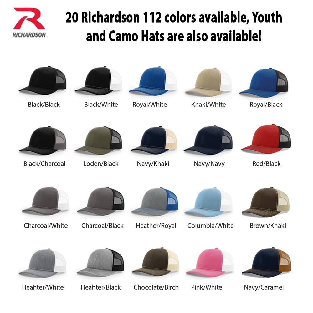 New Dad Trucker Hat, Expecting Dad Gift, Leather Patch Hat, Camo, Richardson 112