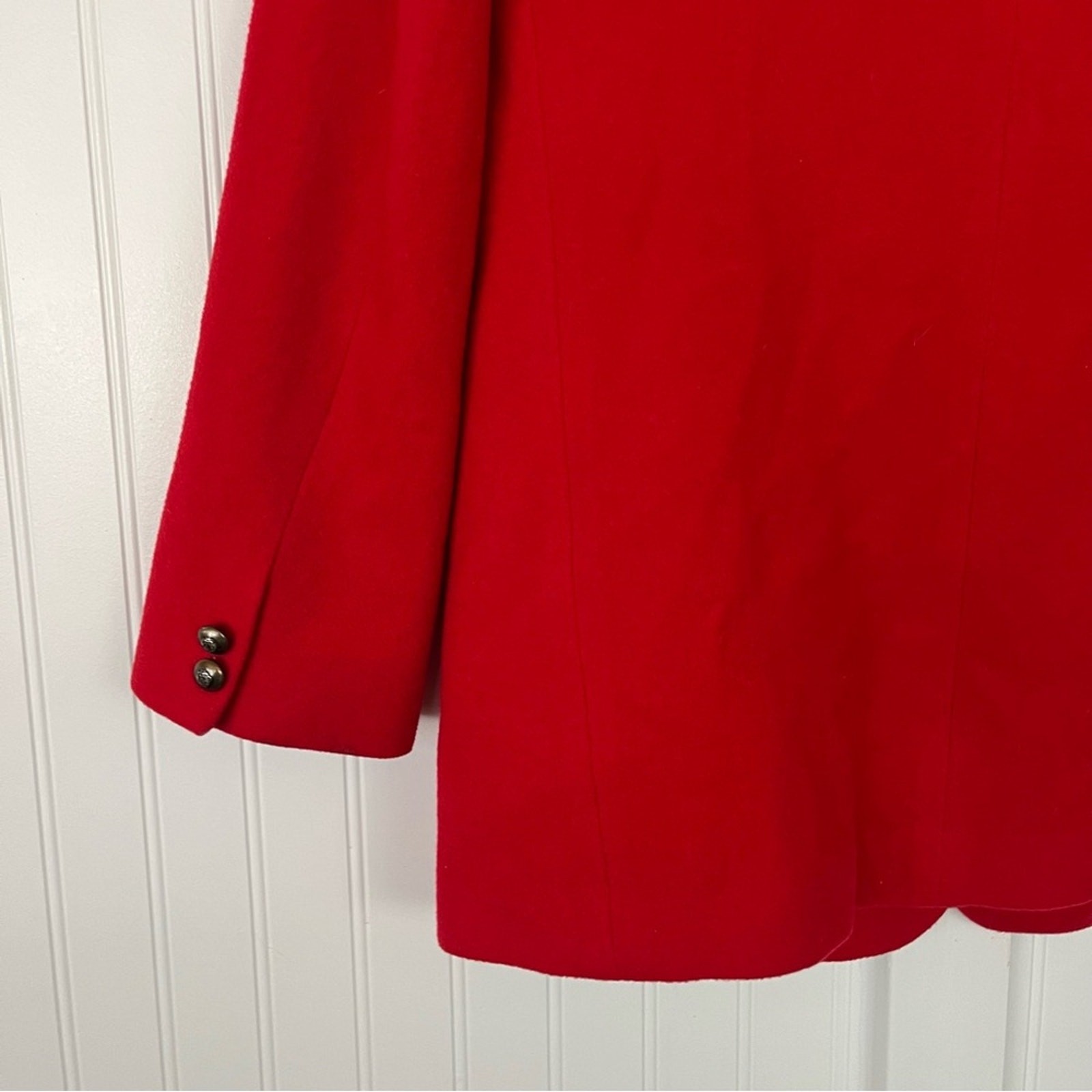VIntage Red Oversized Blazer Wool Cashmere Blend Georges Marciano Designer 12