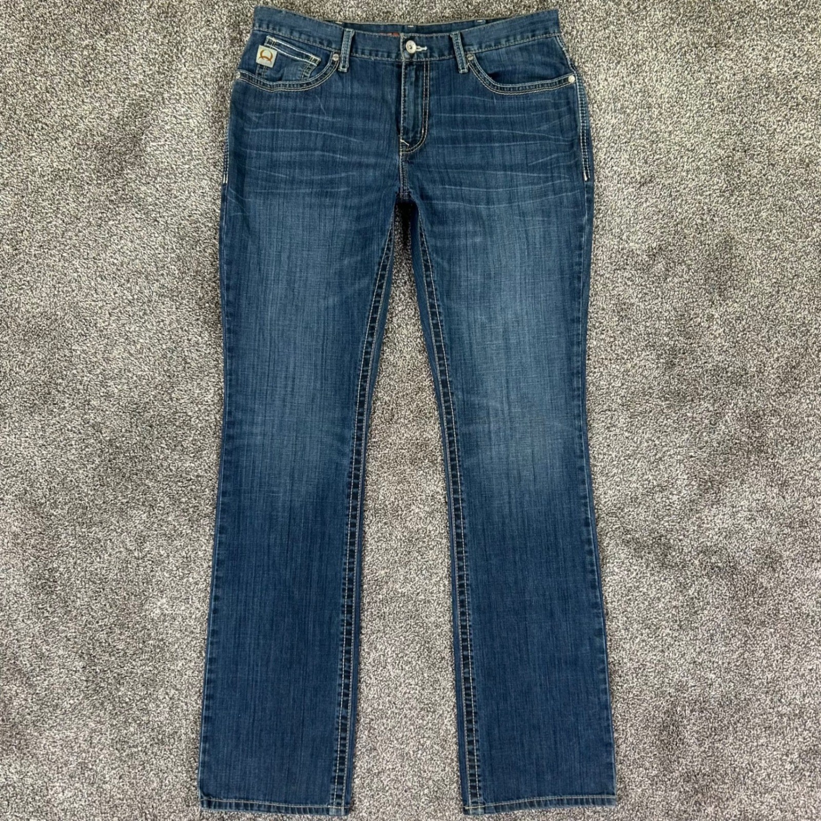 Cinch Ian Slim Fit Straight Leg Jeans Mens 36×38 Dark Denim Western MB55636001