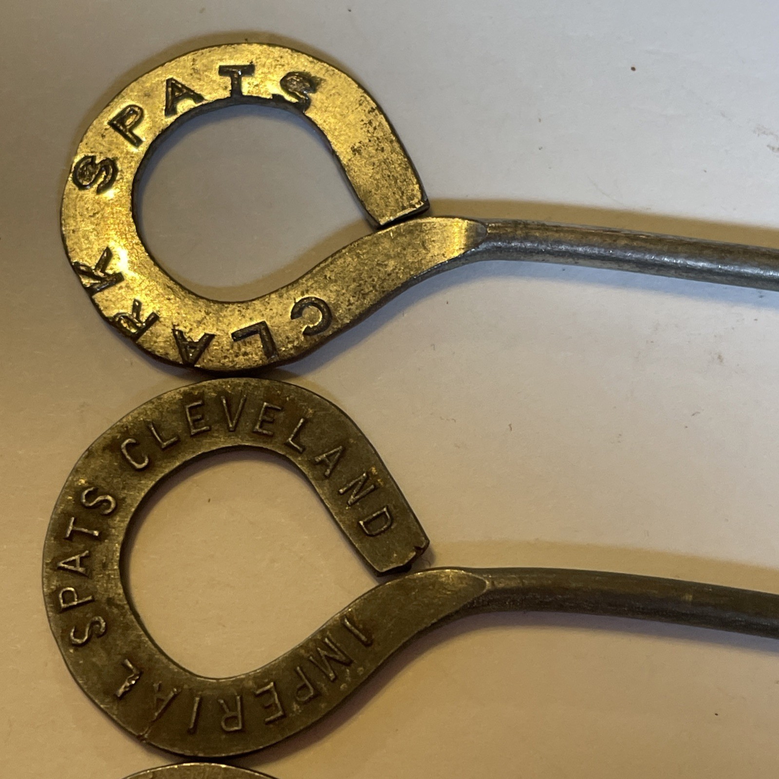CLARK, WARNER, & IMPERIAL SPATS BUTTON HOOK LOT Shoe button hooks Antique Vtg.