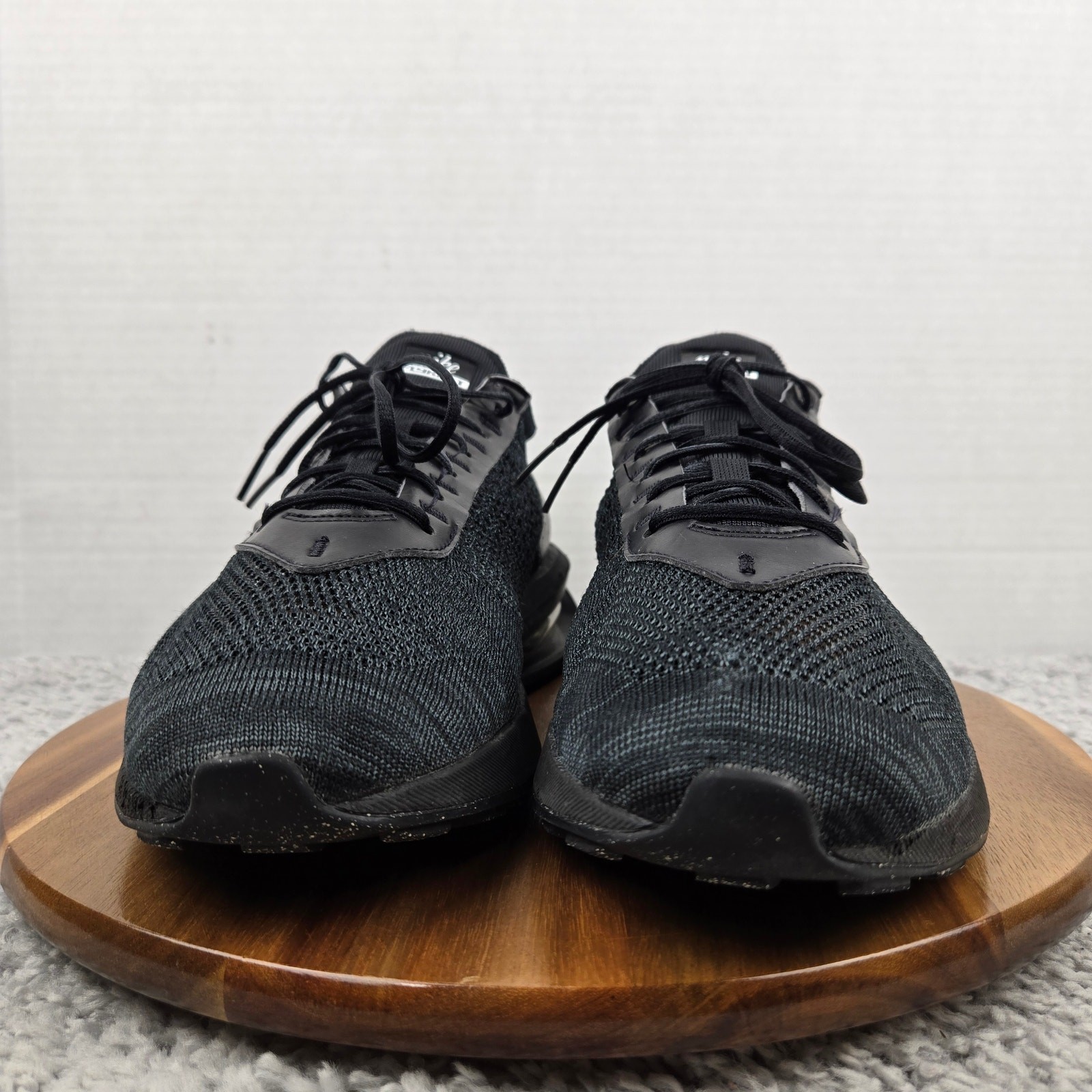 Nike Mens 12 Air Max Flyknit Racer Triple Black Casual Daily Lifestyle Sneaker