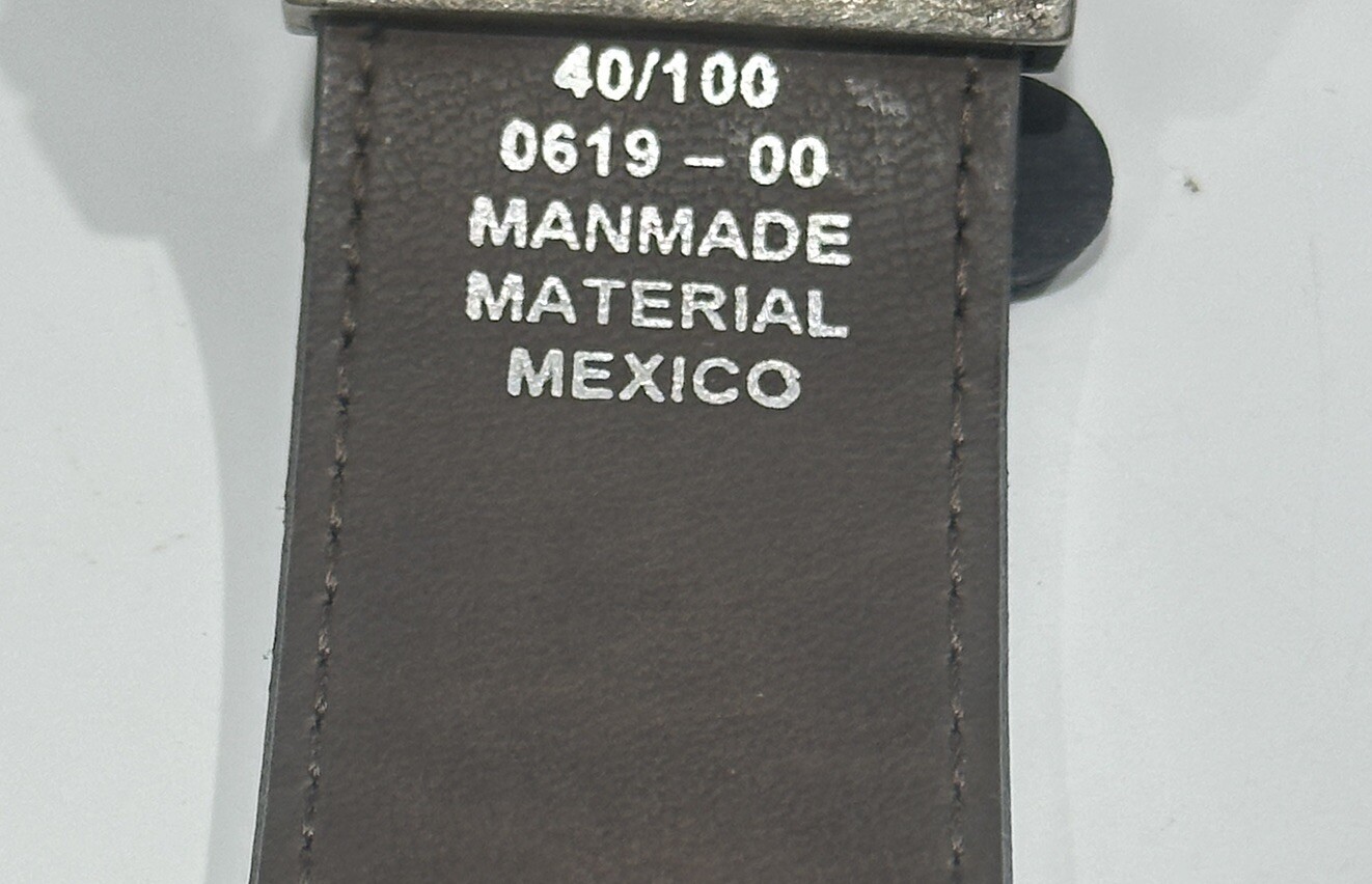 WRANGLER MEN`S Reversible Belt Size 40 Black Brown Man Made Materials