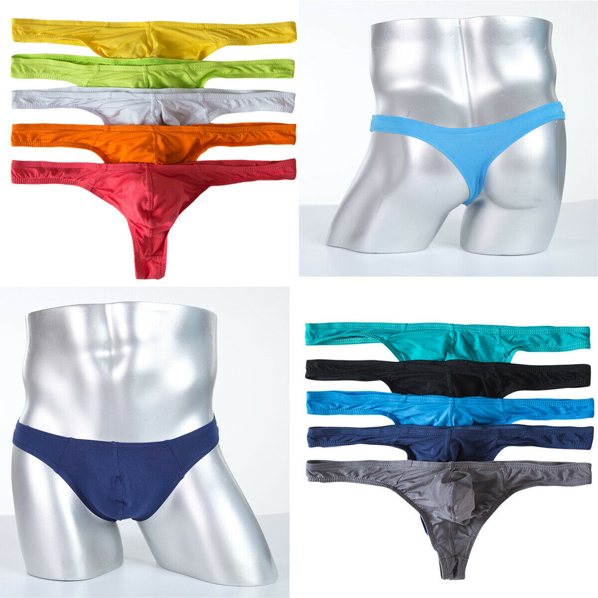 5/10PCS Sexy Mens Modal Bikini Briefs Thongs Long Elephant Nose Trunks Underpant
