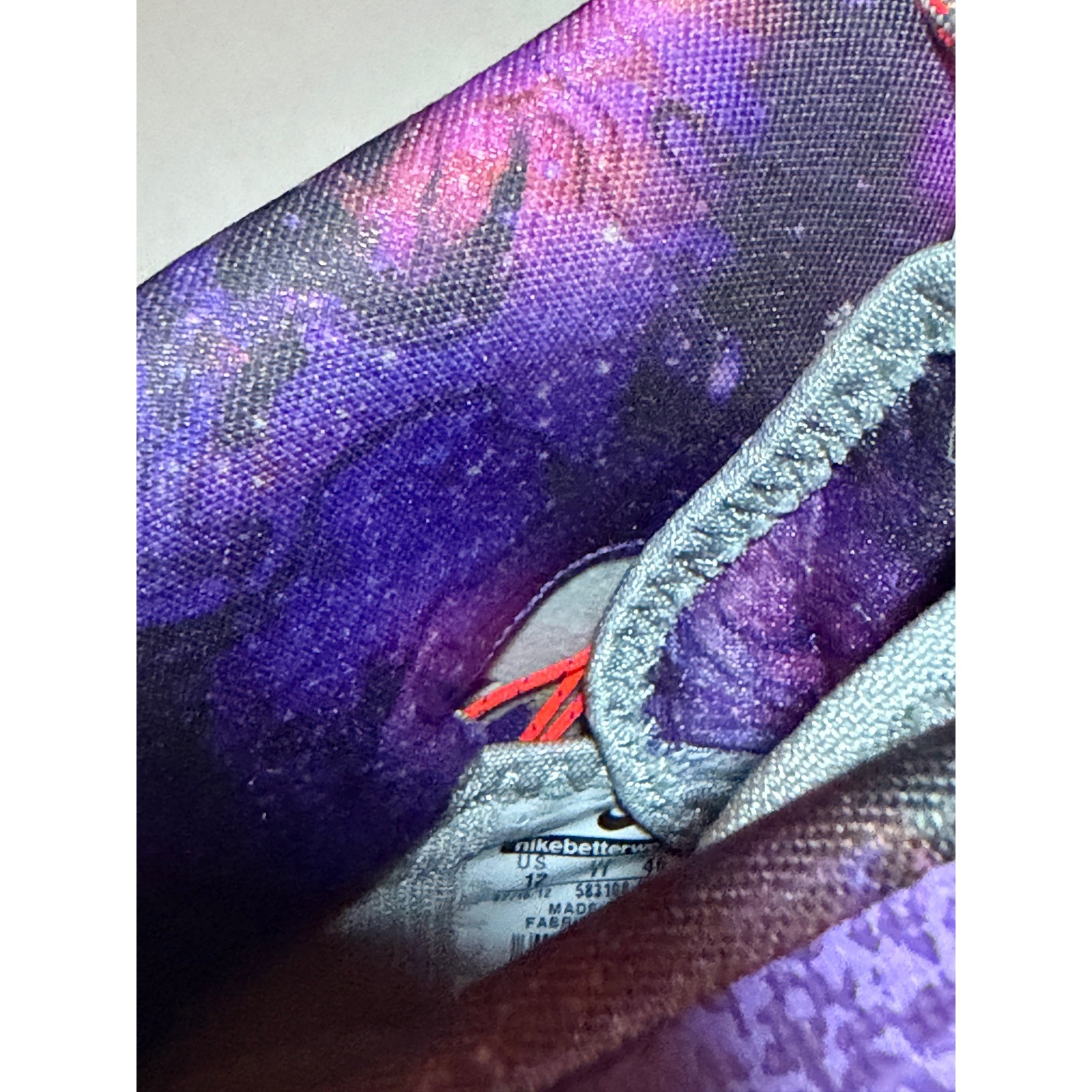 Nike LeBron X All-Star Area 72 Laser Purple Total Crimson 583108-500 Mens 12