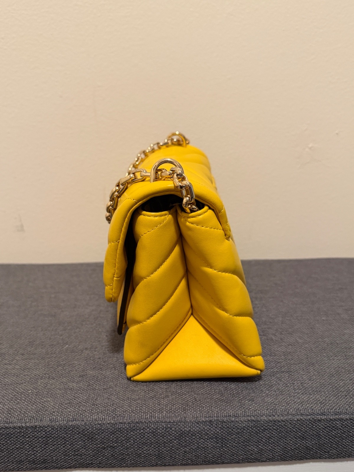 Michael Kors Cece Medium Convertible Chain Shoulder Bag Sunflower Yellow Leather