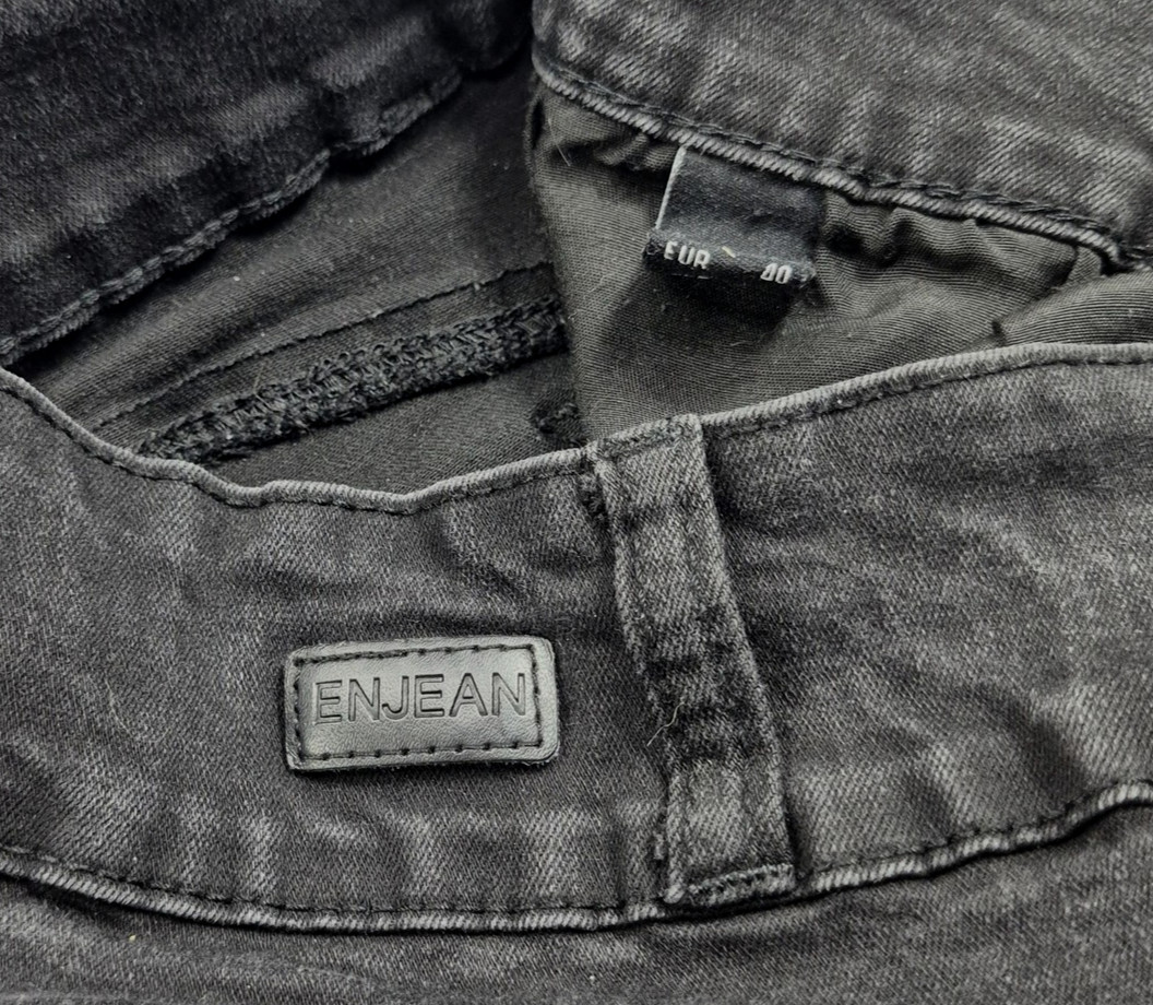 ENJEAN Jeans Juniors 7 Gray Charcoal Wash Skinny High Rise Stretch Denim