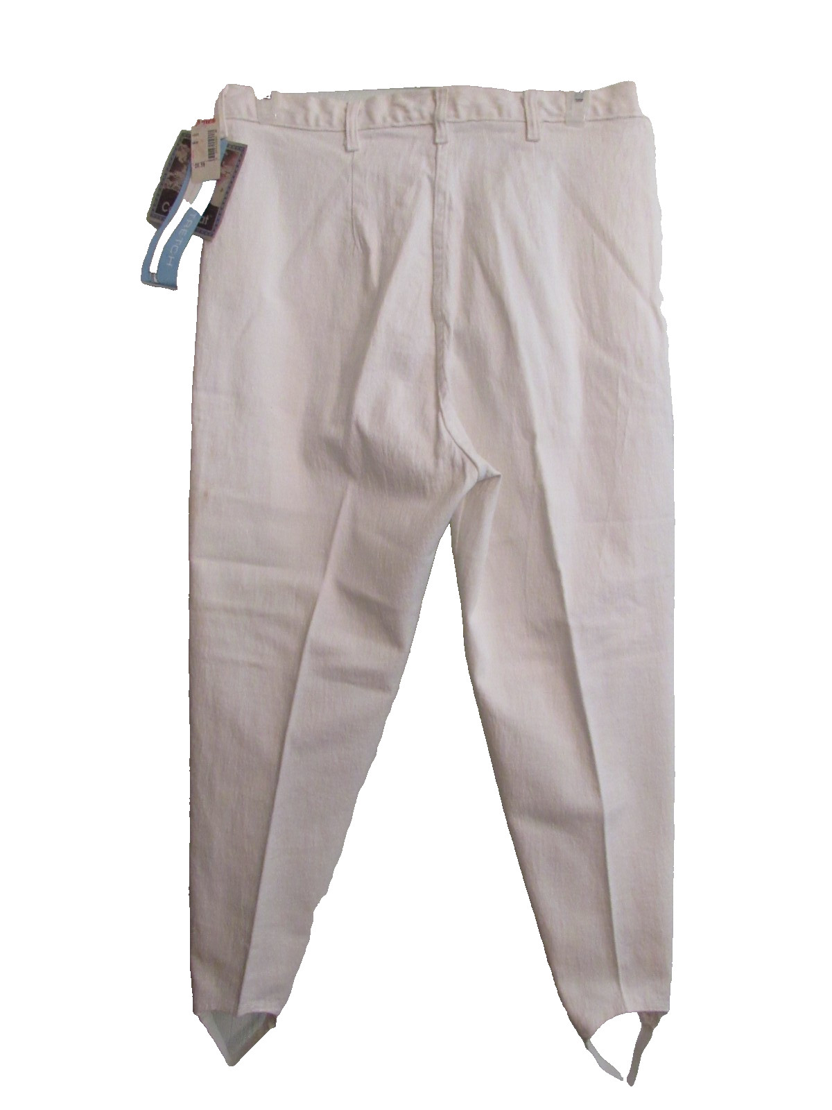 VTG 80s CAP FERRAT Jeans 20 High Waist Mom White USA Made Stretch Stirrup NWT