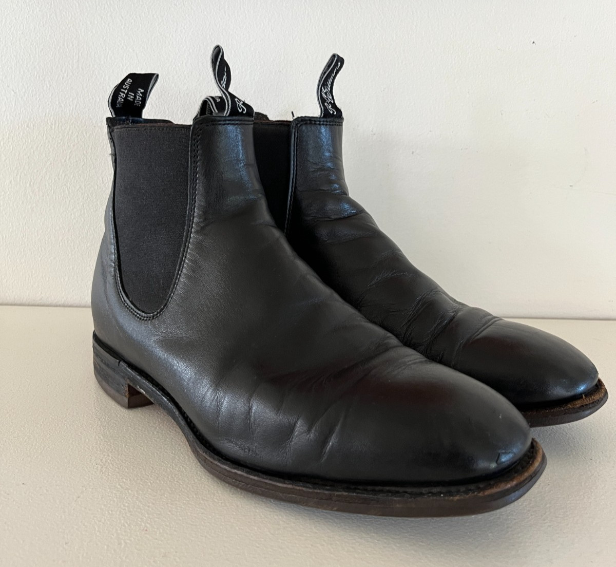 RM Williams Craftsman Boots Black Dynamic Flex 8.5G US 9.5