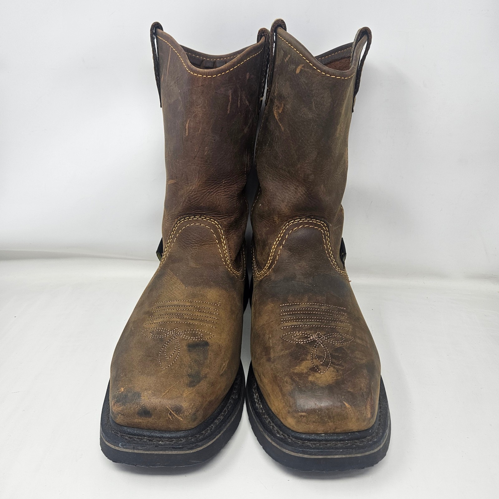 Hytest Ryder Metatarsal Guard Square Steel Toe Wellington Boots Mens Size 8.5 EW