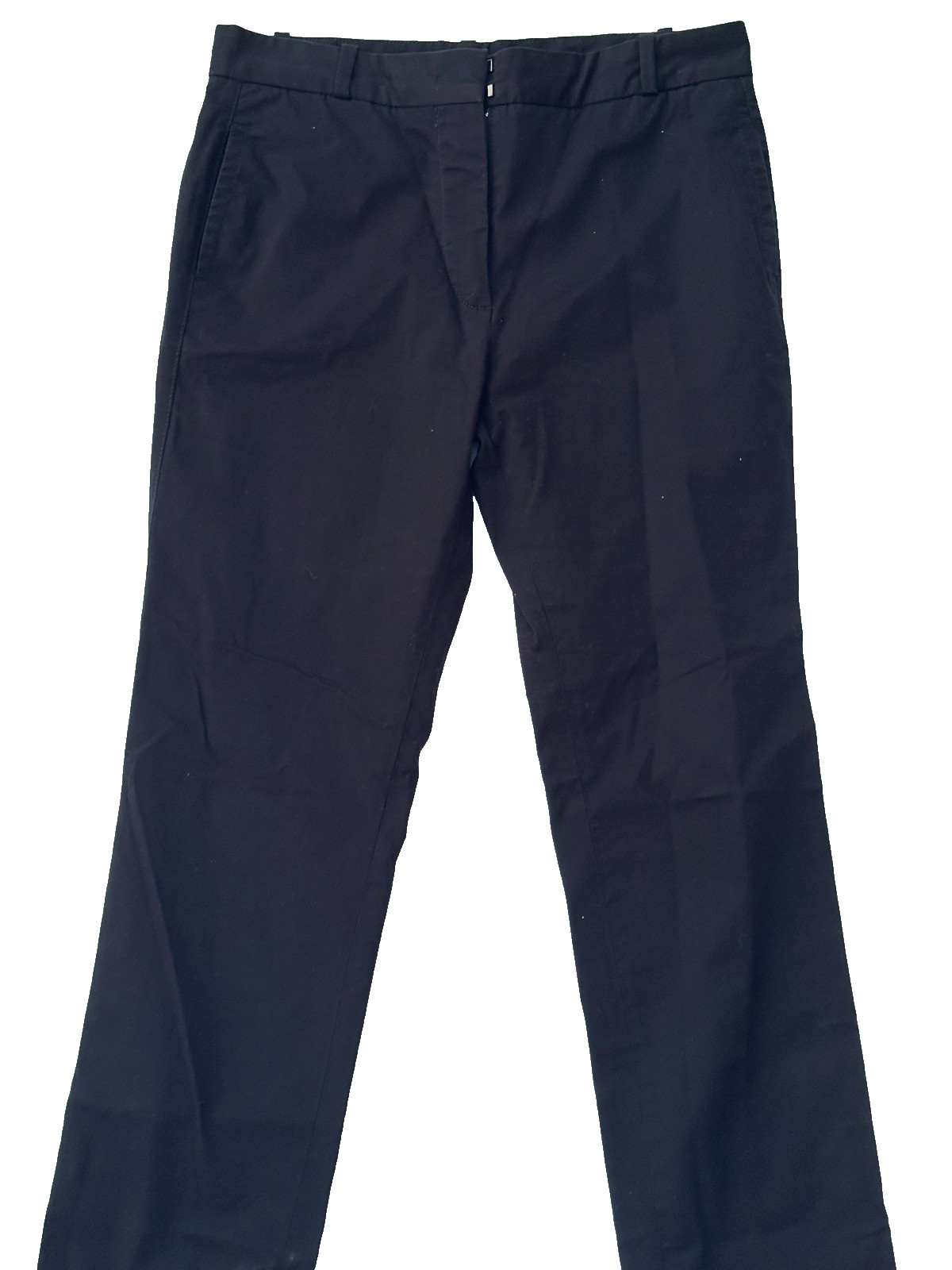 Massimo Dutti Mens Black Chino Straight Leg Pants Casual Stretch Slacks 30×28