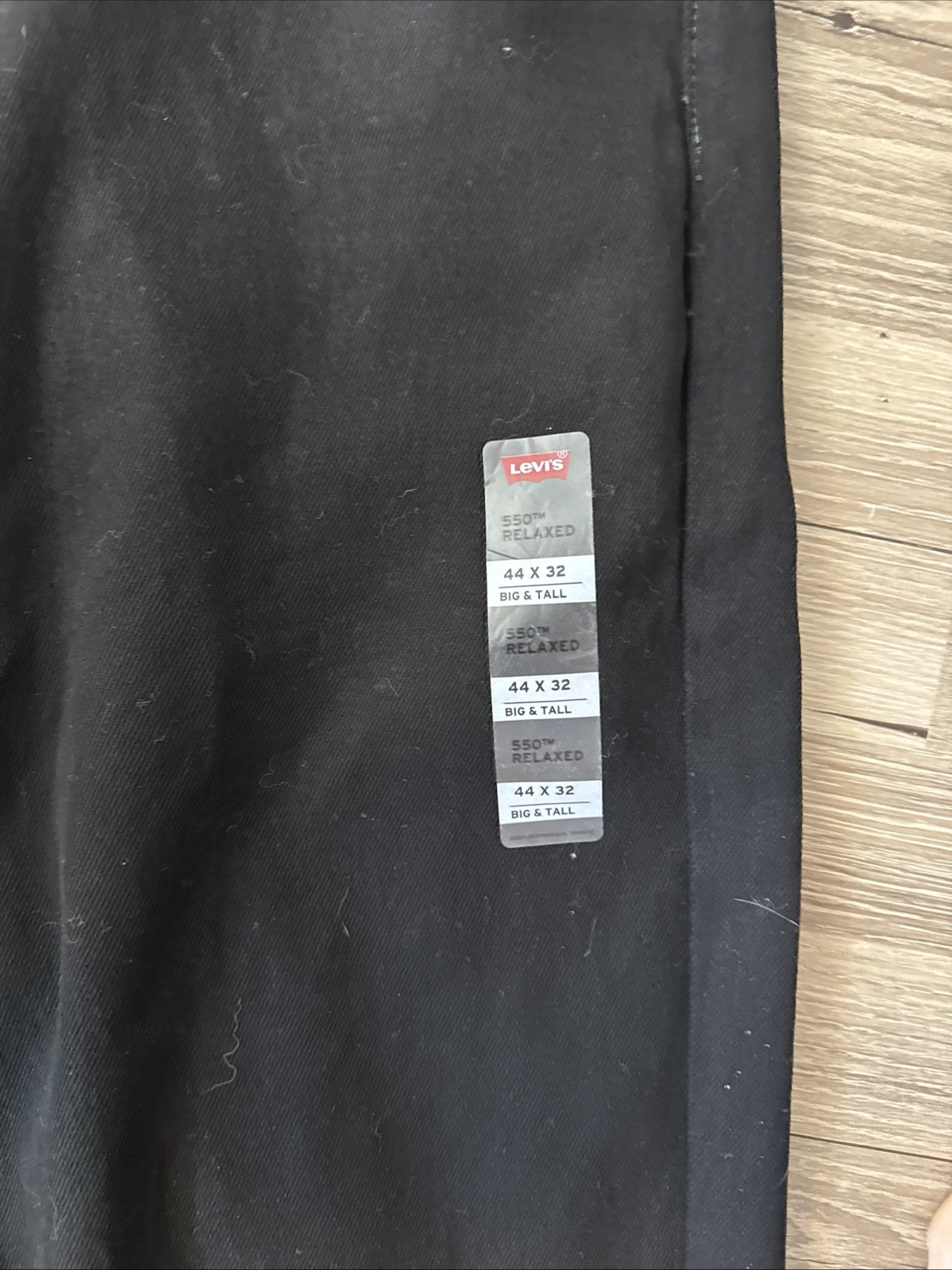 LEVIS 550 Relaxed Fit Jean Loose Through the Thigh At Waist Big Tall Black 44X32