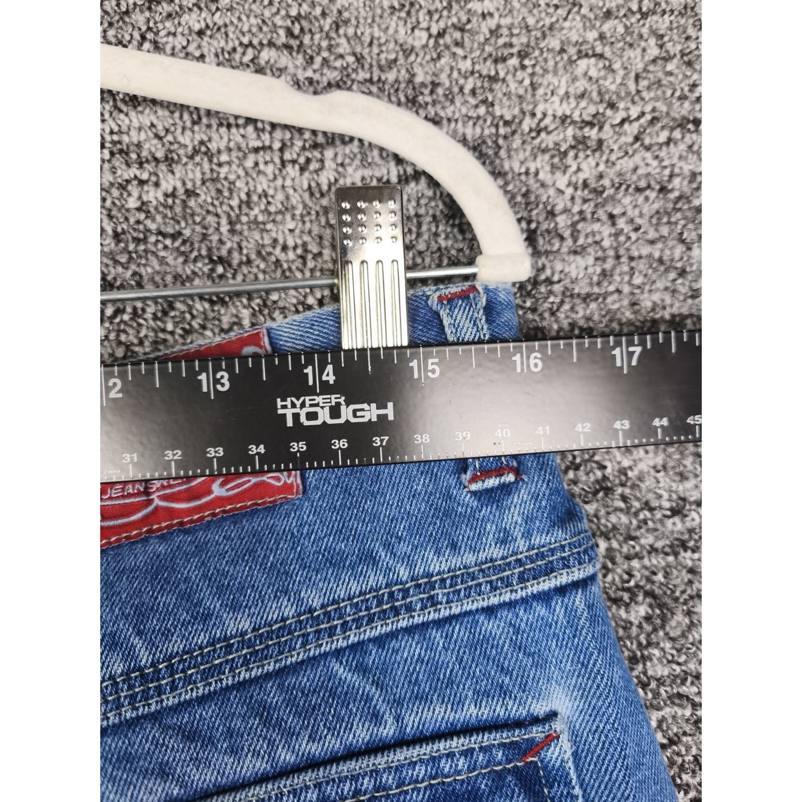 Vintage Y2K No Excuses Utility Leg Carpenter Jeans 13/14 Baggy Wide Leg Blue