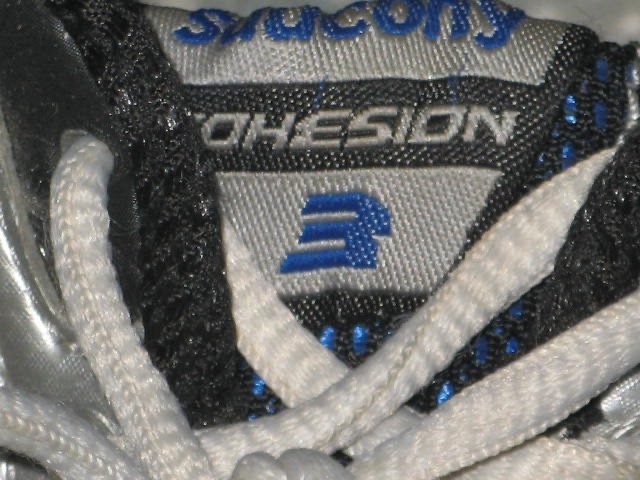Saucony Grid Cohesion 3 Mens 11.5 Running Shoes Silver Blue Black Gray 25042-14