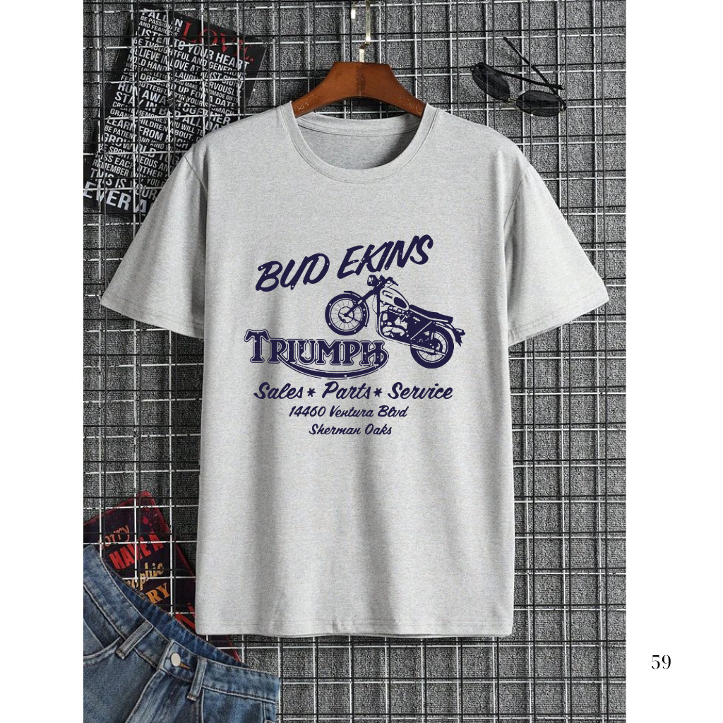 Triumph Motorcycles T-Shirt Cotton Short Sleeve Biker Graphic Tee S-5XL