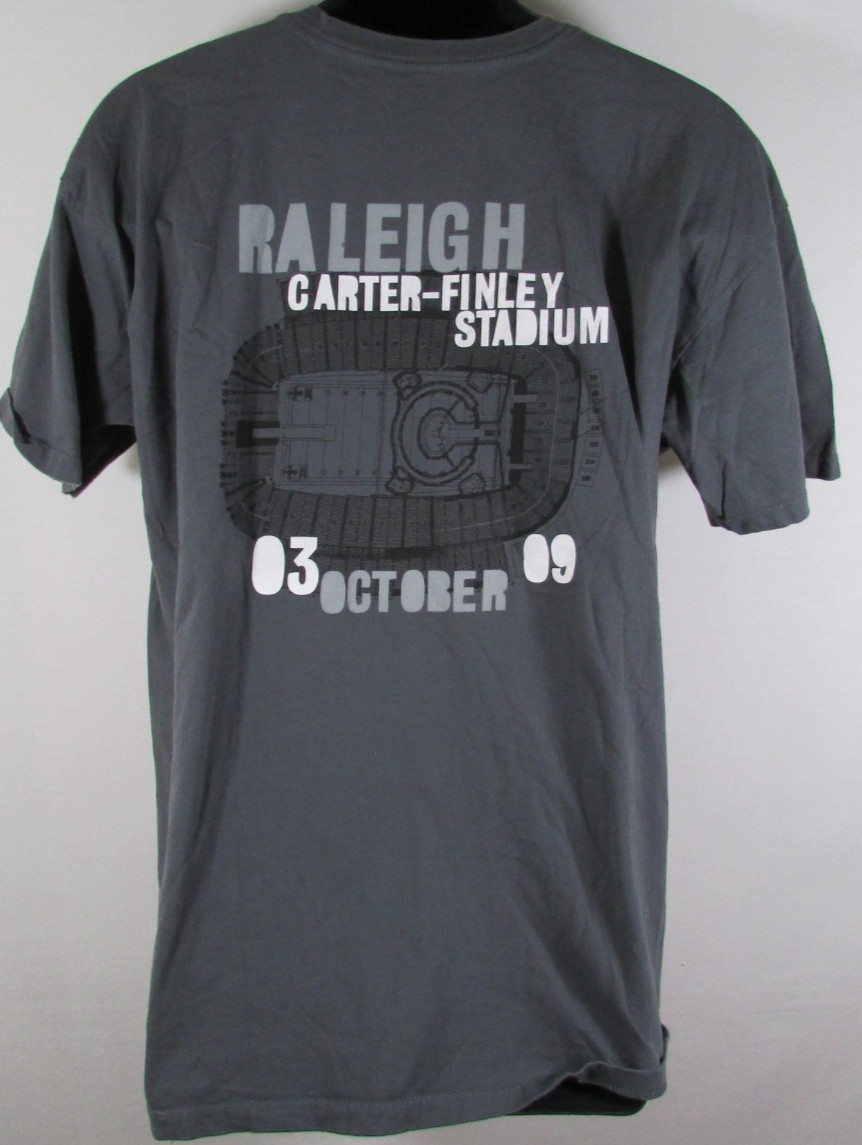 2009 U2 360 Tour RALEIGH Carter-Finley Stadium T-Shirt Men’s XL