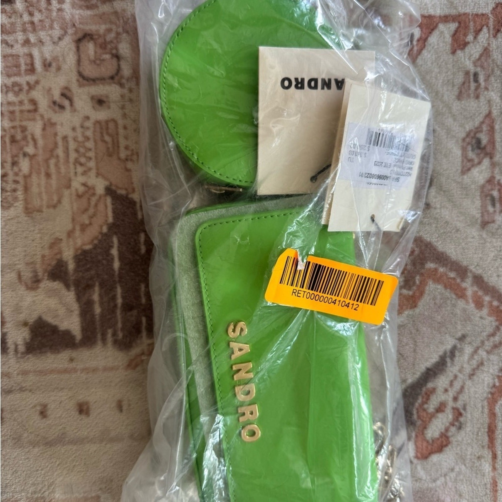 NWT Sandro Green Mini Purse Chain Strap Bag
