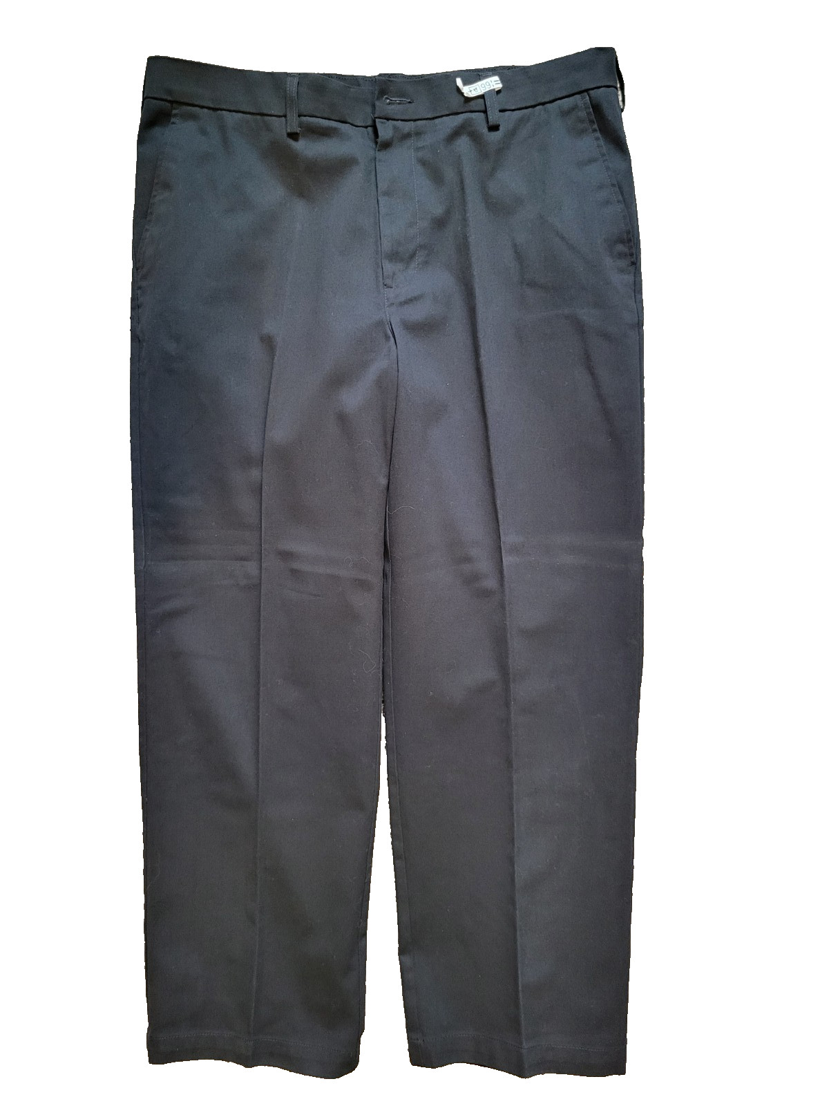 Croft and Barrorw Mens casual/dressy pants size 38/30 black flat front classic