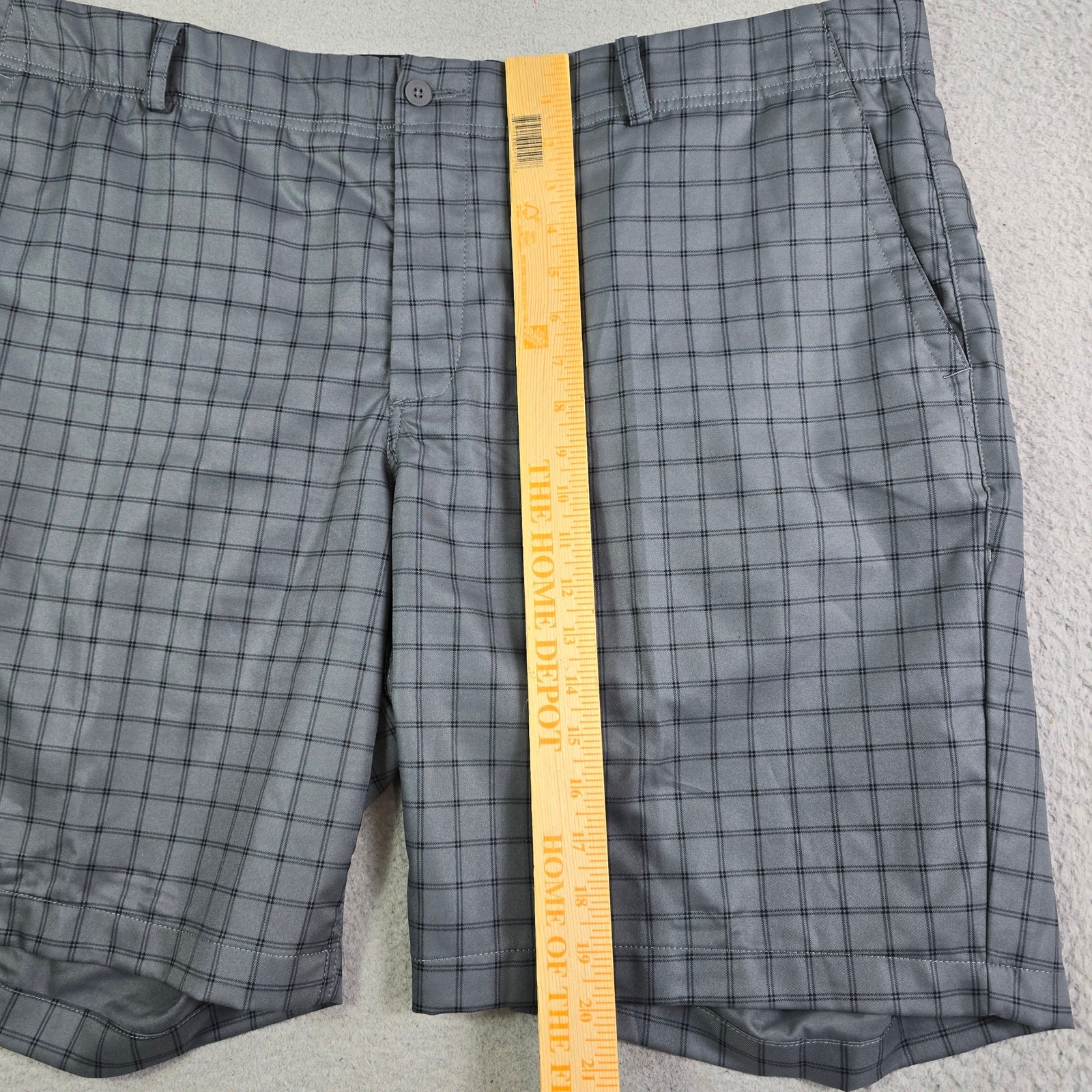 Nike Dri-Fit Golf Shorts Men’s 42 Gray Striped Casual Elastic Waist Comfort