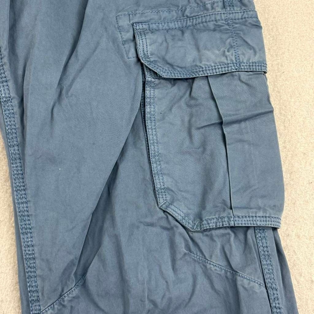 SuperDry Tokyo Pants Mens Large Blue Cotton Flat Front Cargo Neiman Marcus NWT