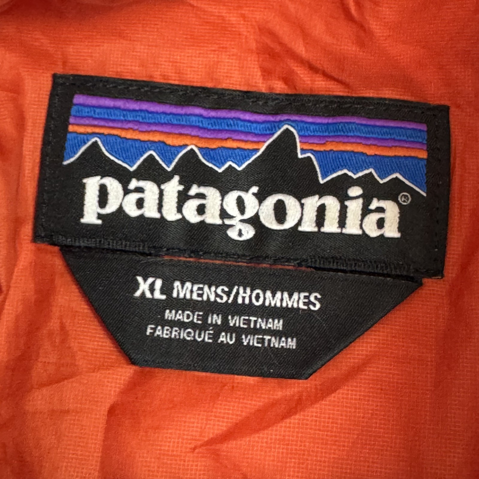 Patagonia Jacket Men Extra Large Orange Nano Puff Hiking Trail Camp Trek Commute