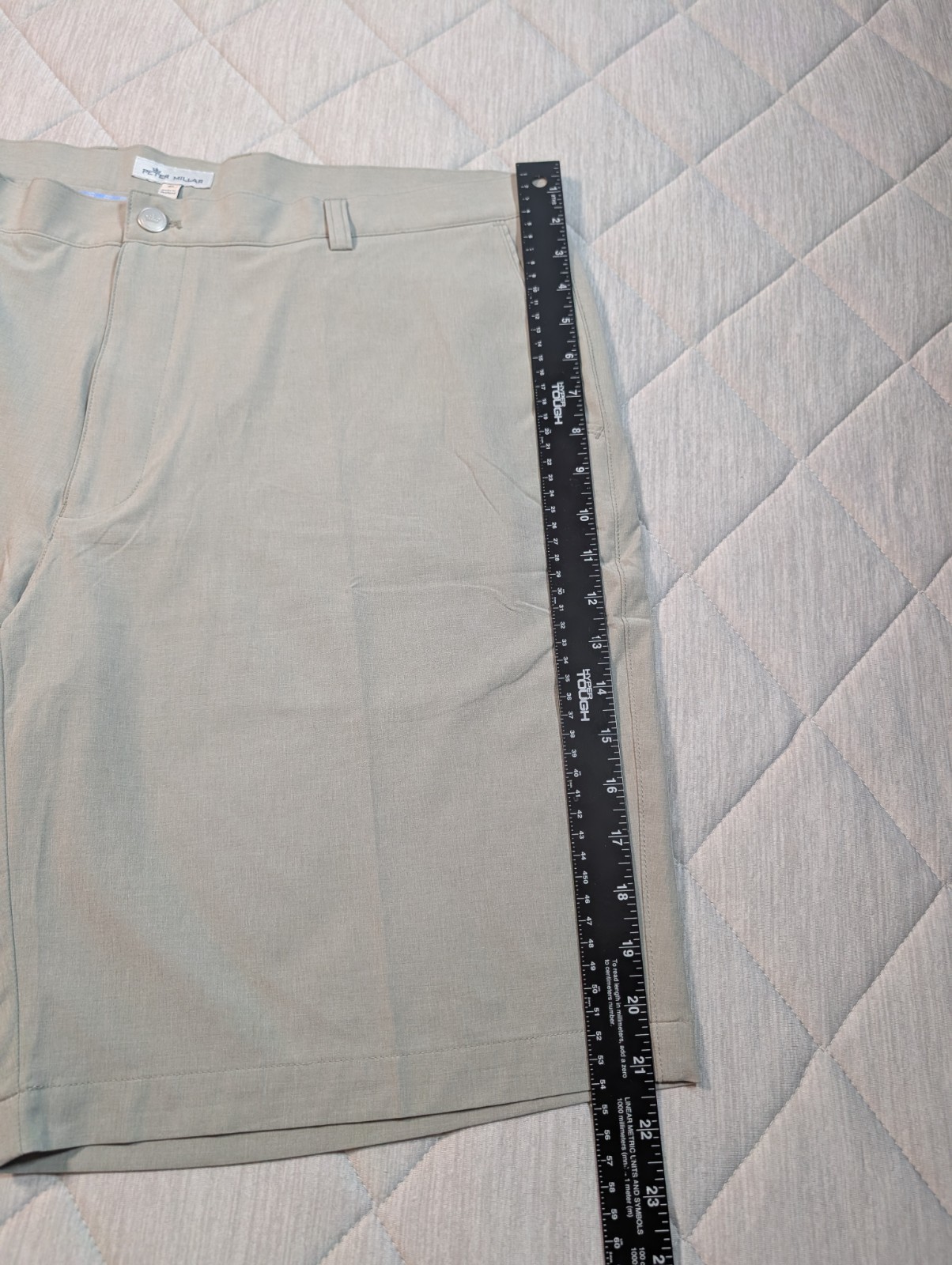 Peter Millar Shorts Mens Grey 40×10 Crown Sport Shackleford Performance Golf