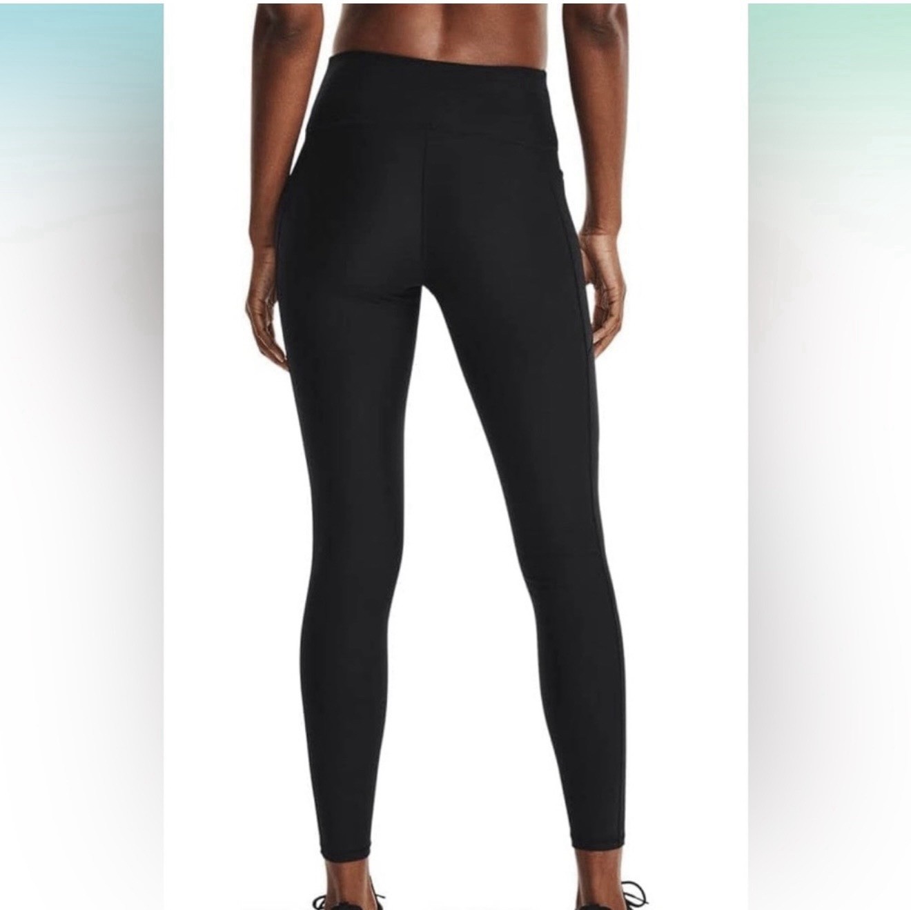 Under Armour Heat Gear High Rise 7/8 Compression Leggings Black Size Small EUC