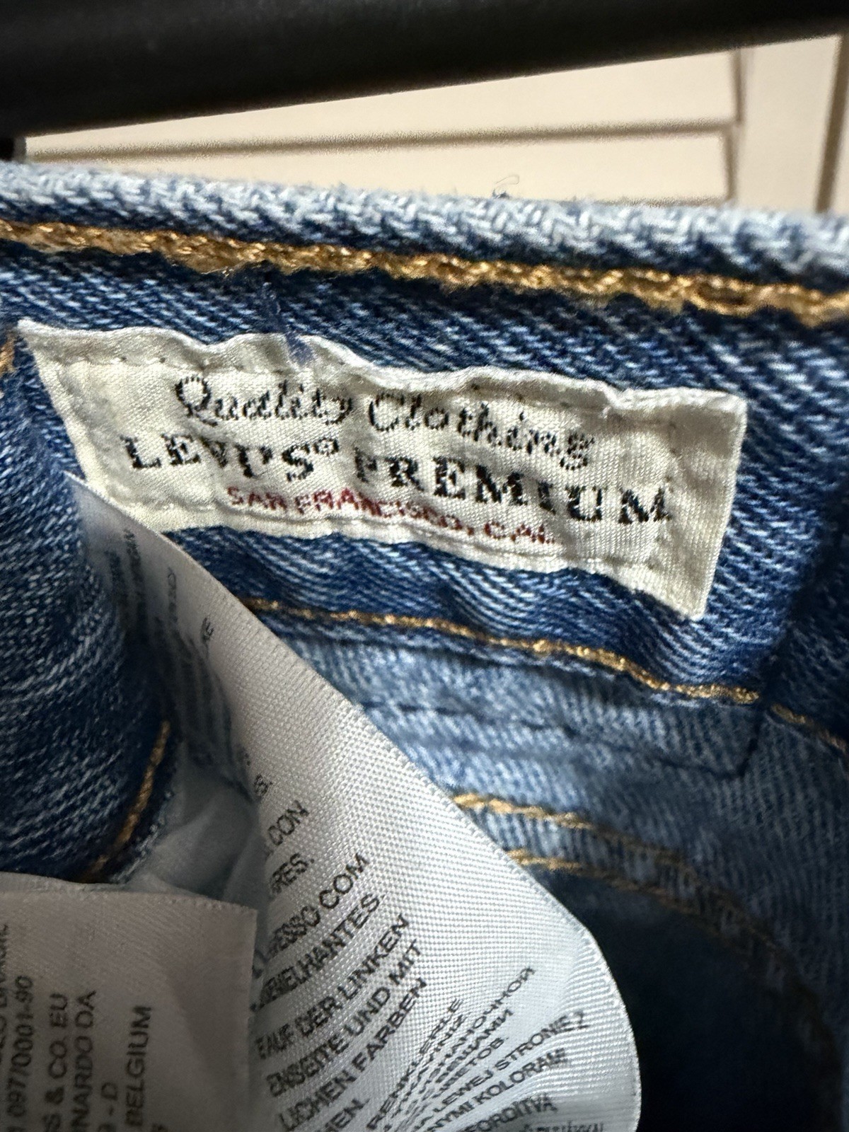 Levi’s Premium Women’s Straight Regular Fit High Rise Medium Wash Jeans, 30