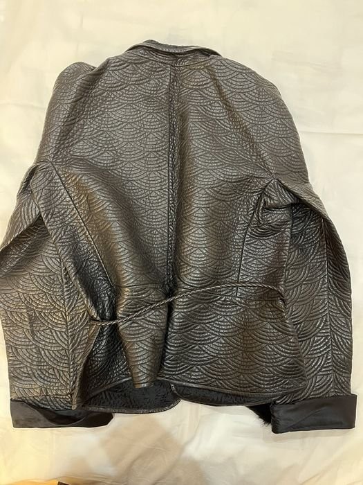 Men Yves Saint Laurent Jacket Black Leather 34