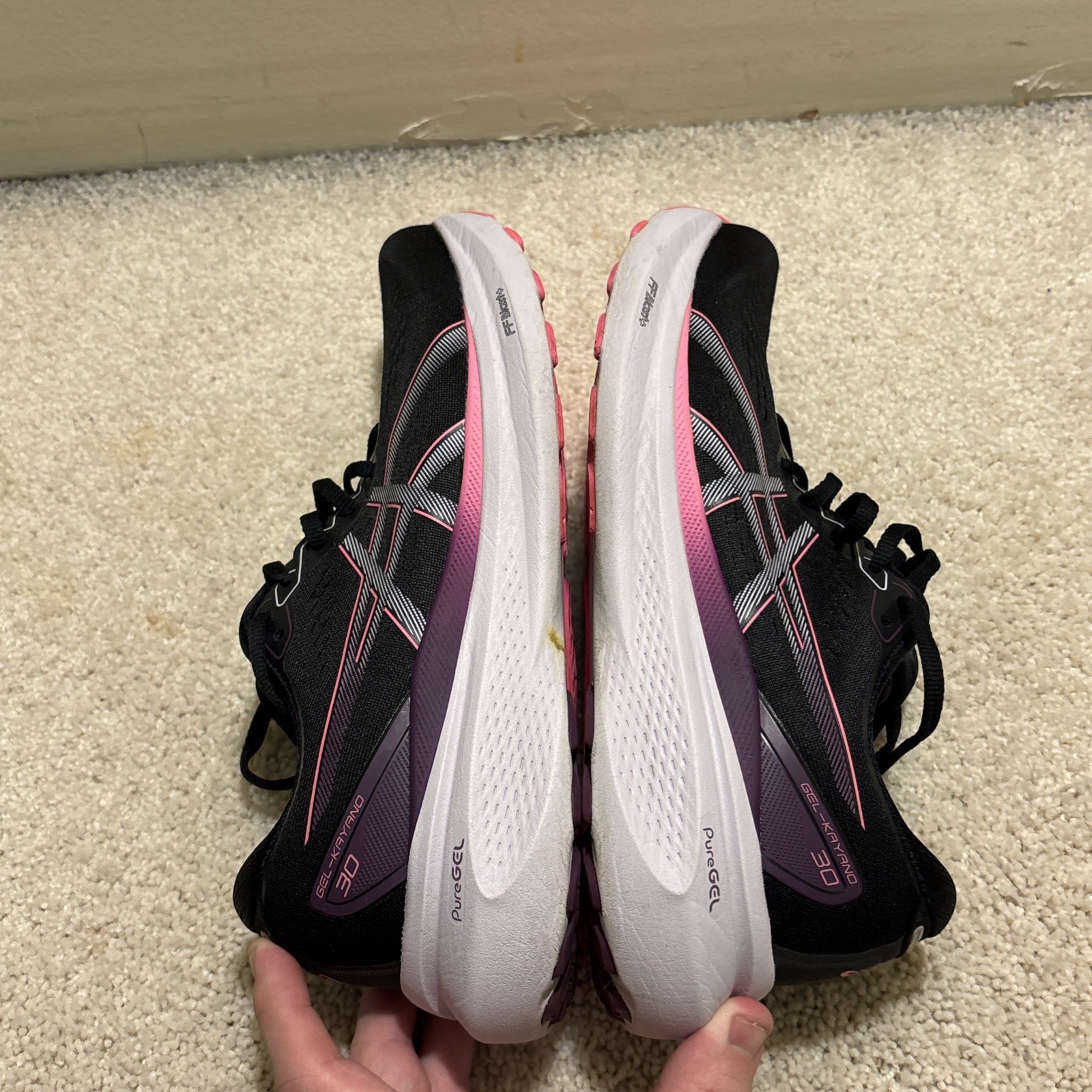 ASICS Women Gel-Kayano 30 1012B357 Black Running Shoes Sneakers Size 9.5
