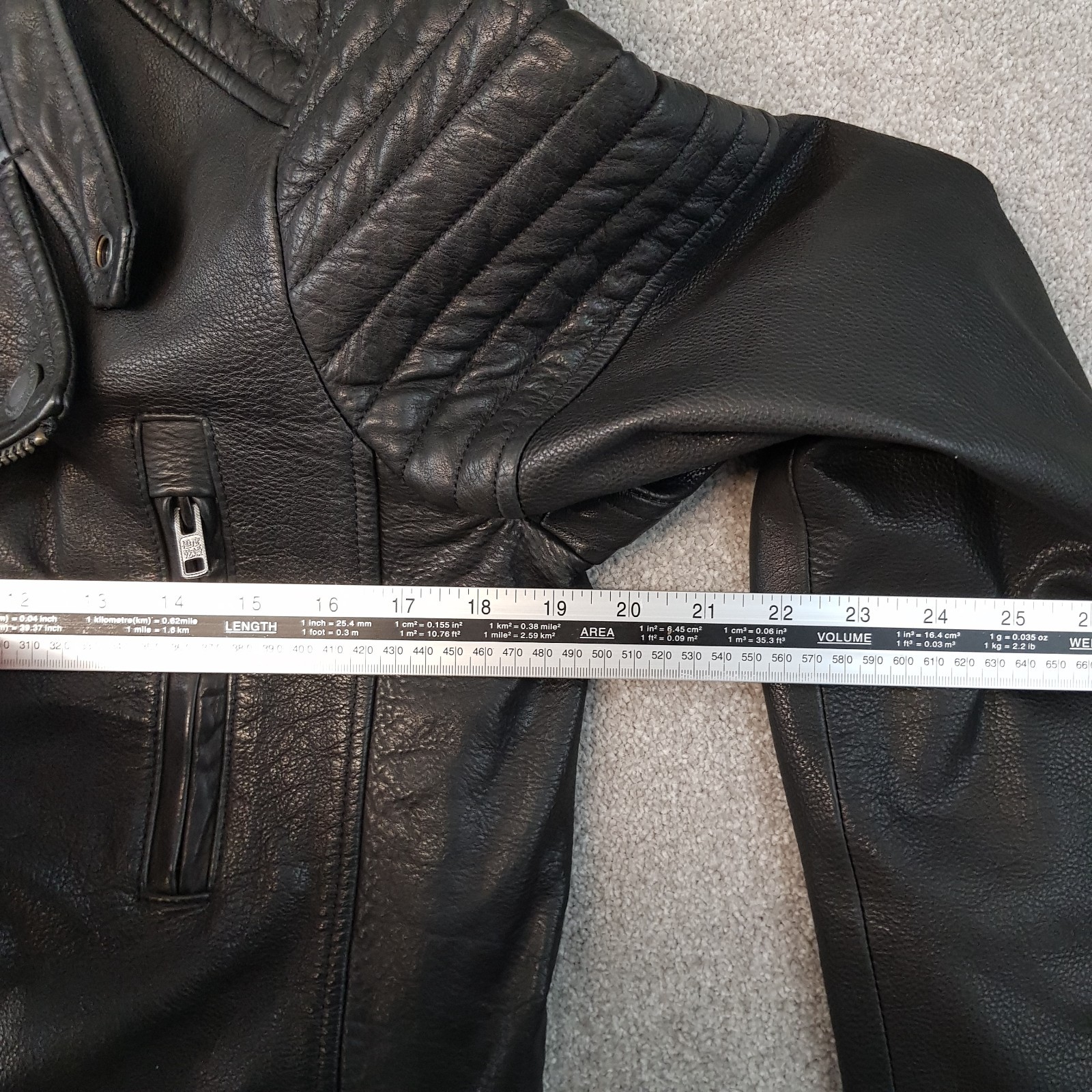Superdry Jacket XL Black Leather Endurance Circuit Racer Motorcycle Cafe FITTED