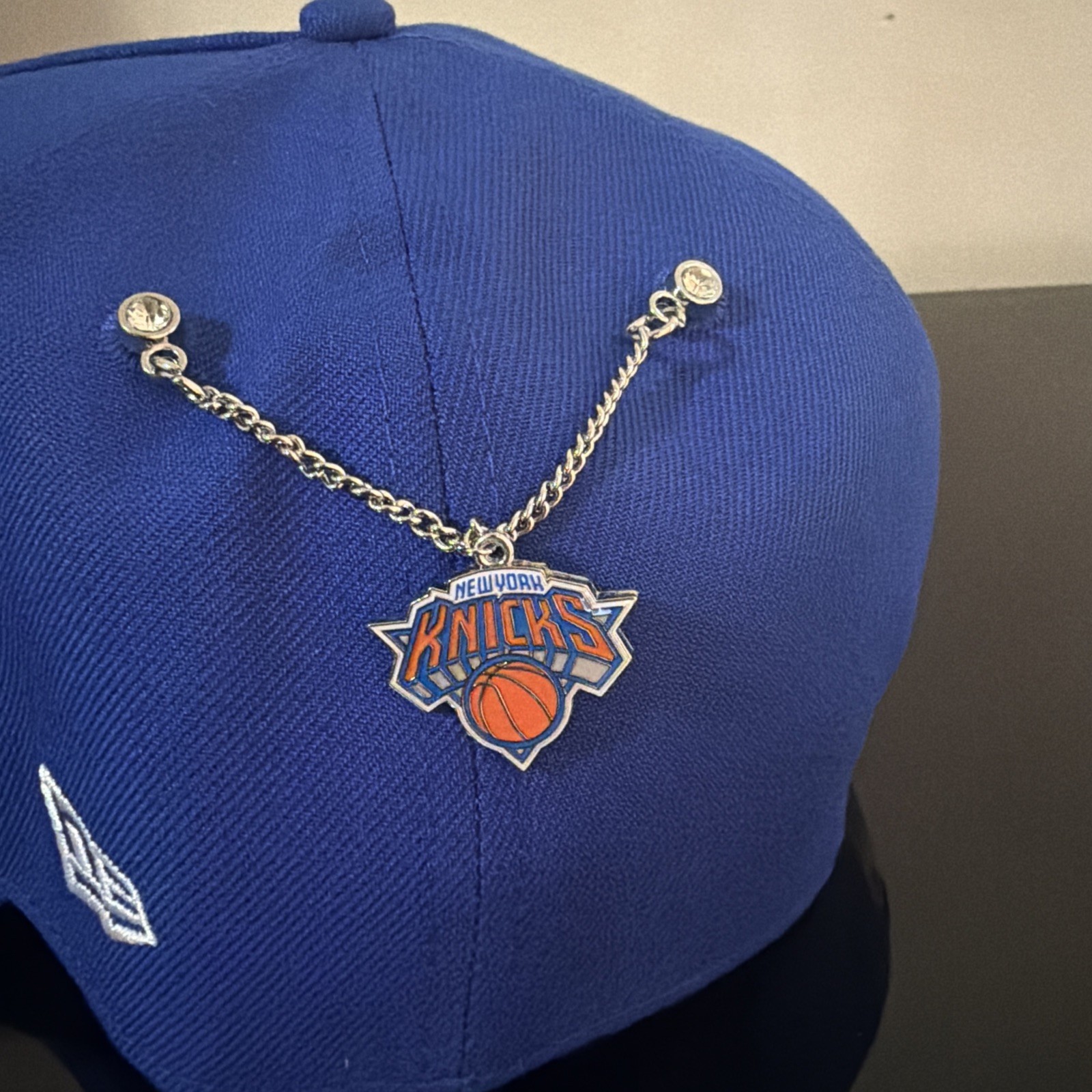 New Era NBA26 Draft New York Knicks Rhinestones Men’s Fitted Hat Blue 100% Auth