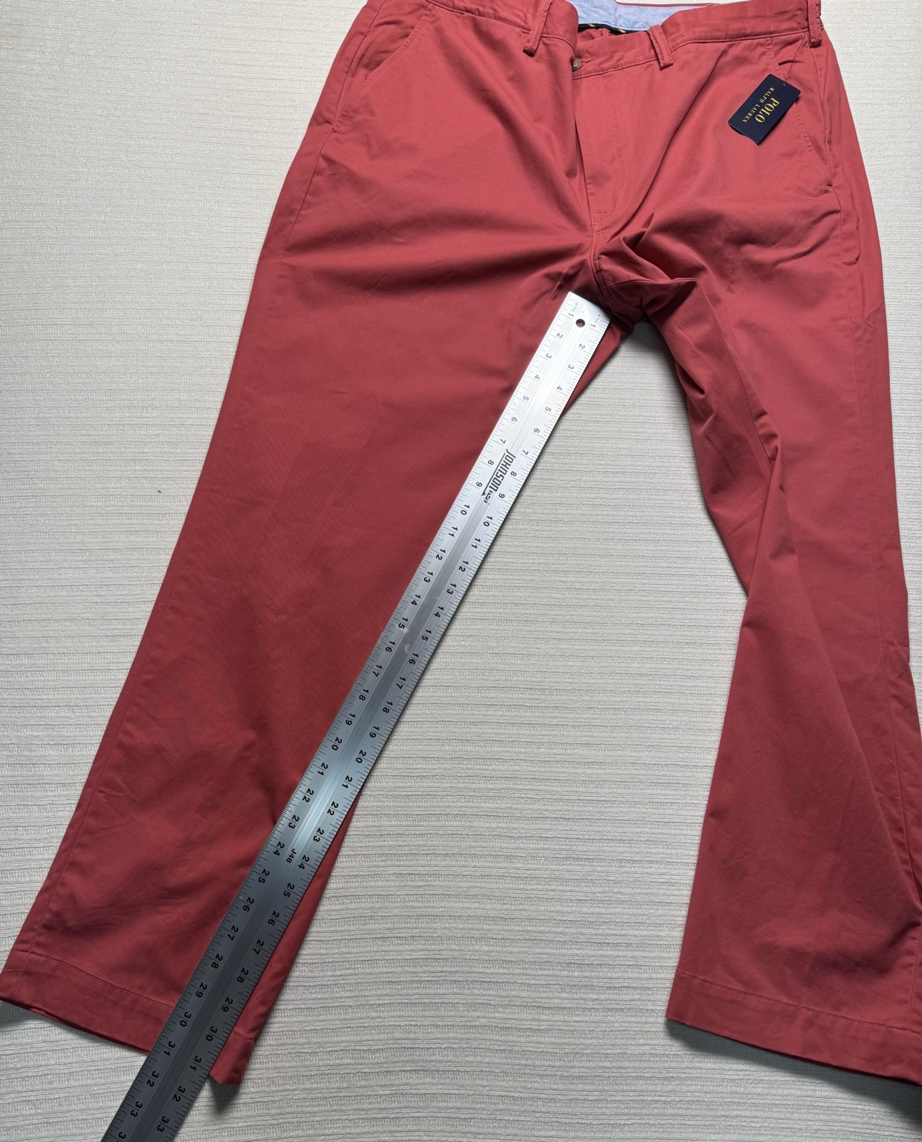 Polo Ralph Lauren Mens Stretch Straight Fit Chino Twill Pants Salmon/Red NWT