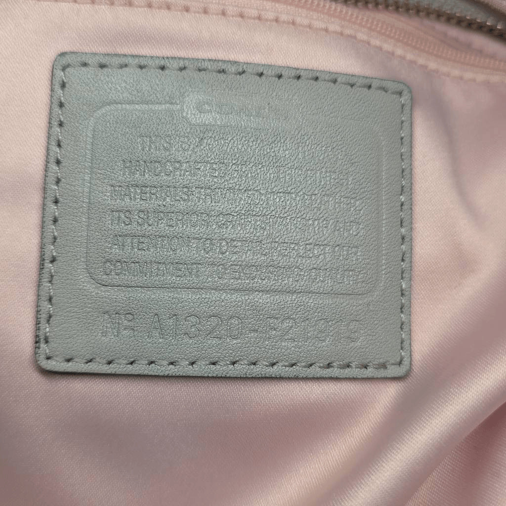 Coach Alexandra Signature C Tote Shoulder Bag F21919 Gray Leather Trim