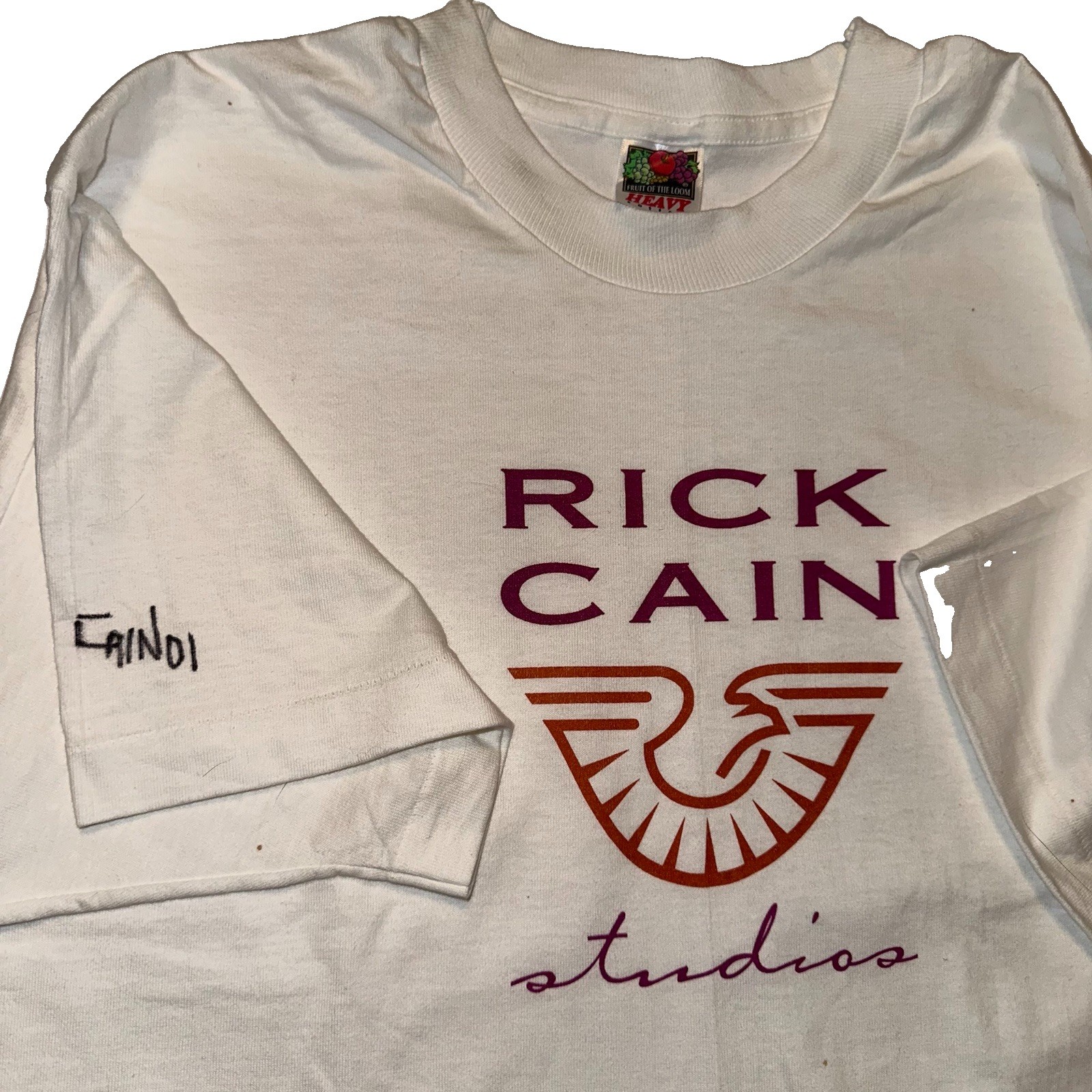 VTG SIGNED Rick Cain Studio Exclusive XL Shirt USA Single Stitch Art Promo 2001