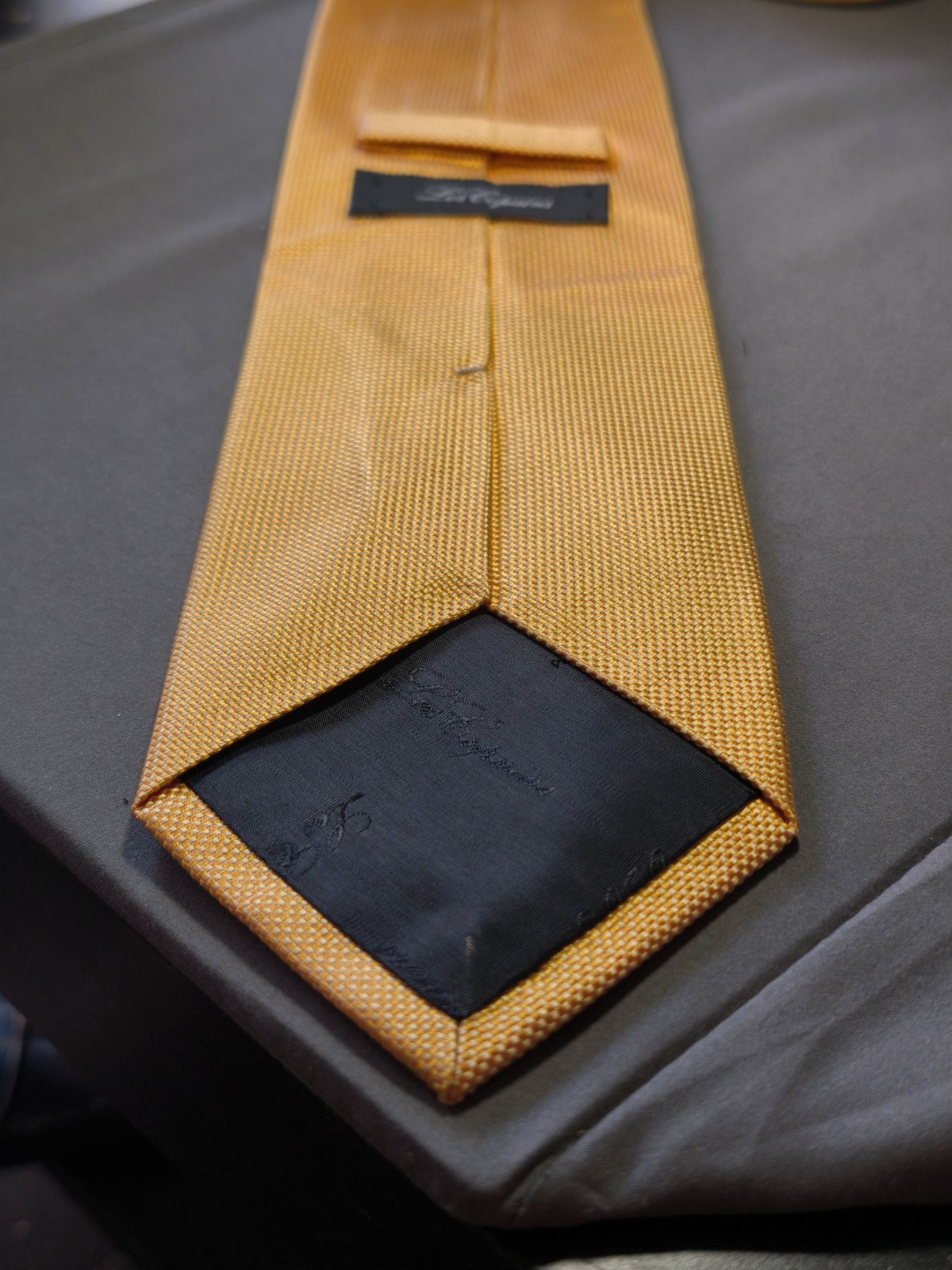 Les Copains – Yellow Solid Color Silk Tie Made in Italy