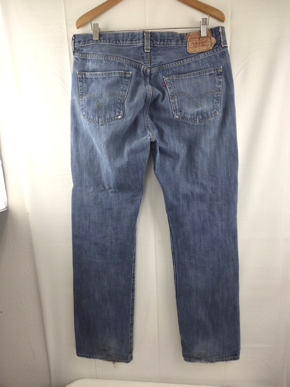 Levi’s 501 WPL-423 Straight Leg Button-Fly Men’s Cotton Denim Blue Jeans 36×34