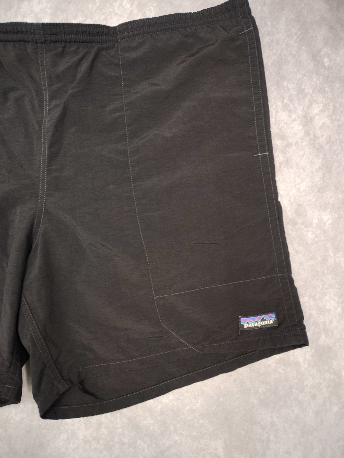 Patagonia Baggies Shorts Mens L 42 Black Lined Hybrid Swim Beach Trail 6 Inseam