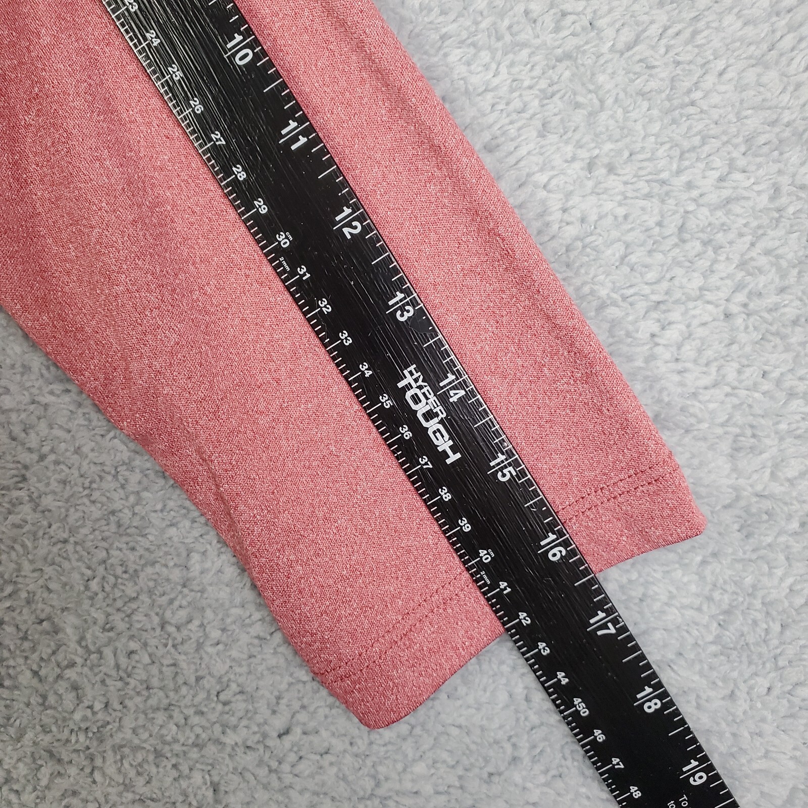 Moheen Womens Polo Shirt Size M Pink Collared 3 Qtr Sleeve Button Up Polyester