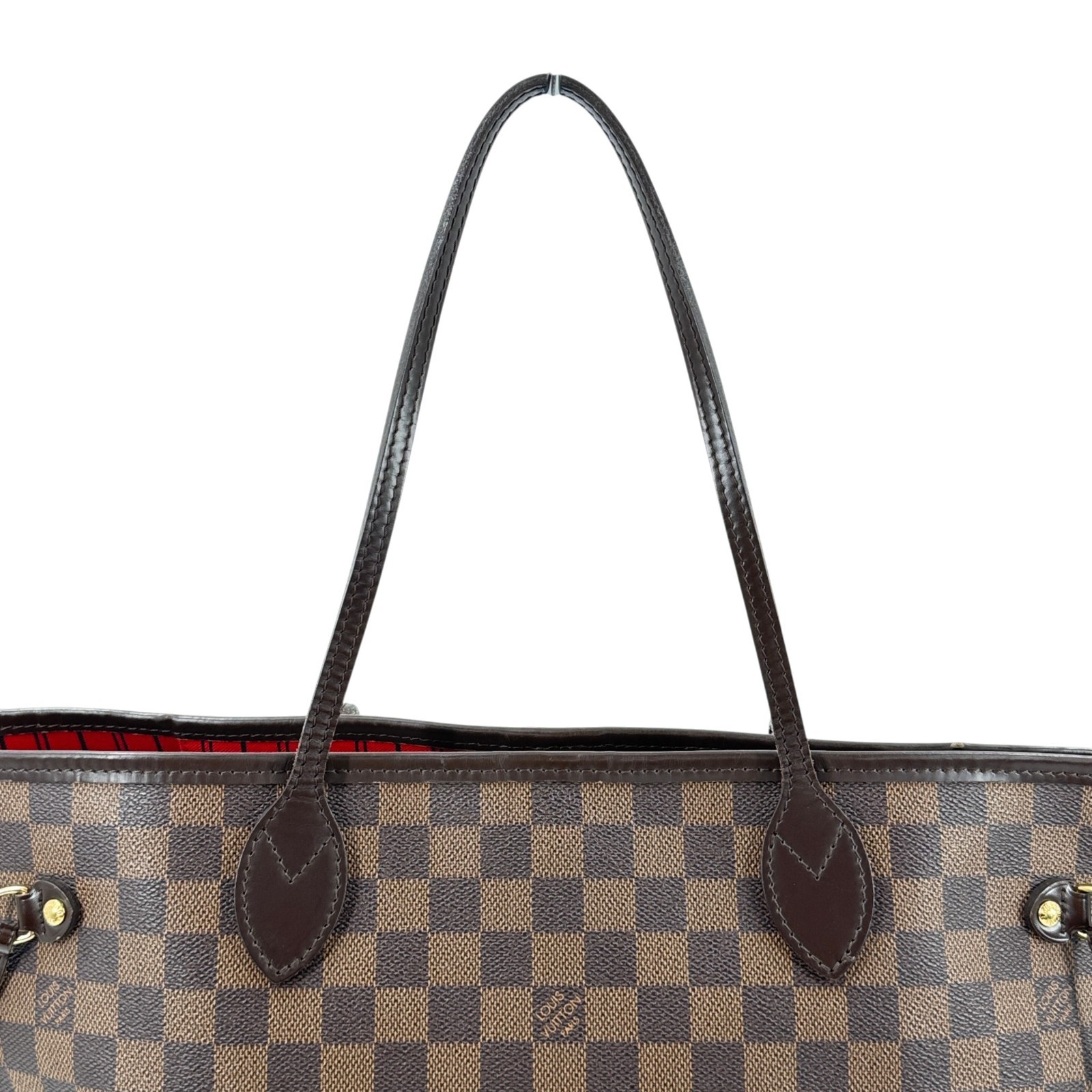 LOUIS VUITTON Neverfull MM Damier Ebene Brown Canvas Shoulder Tote Bag N51105