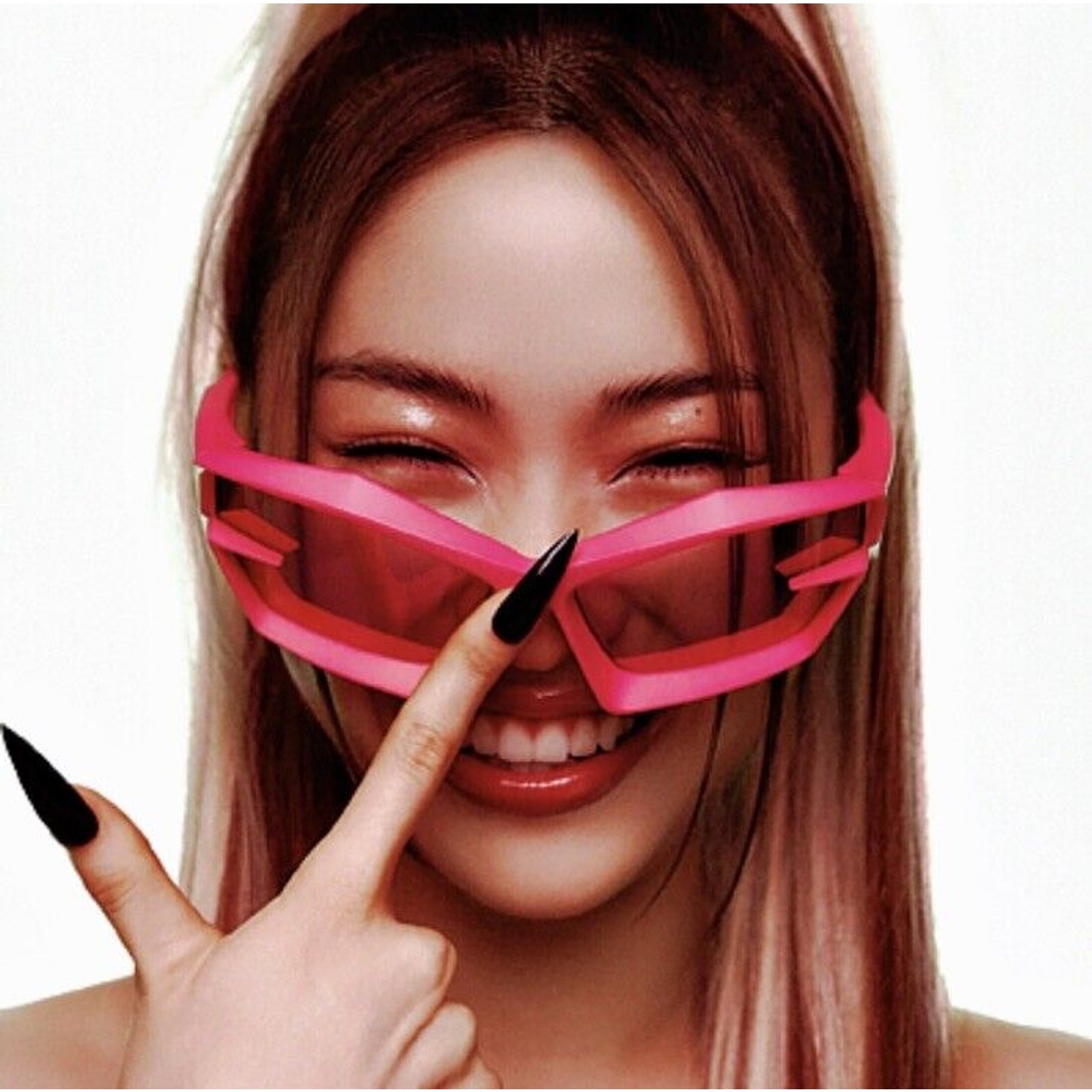 Givenchy Giv Cut GV40049I 73Y Wrap Sunglasses Matte Pink Violet Mirror Authentic